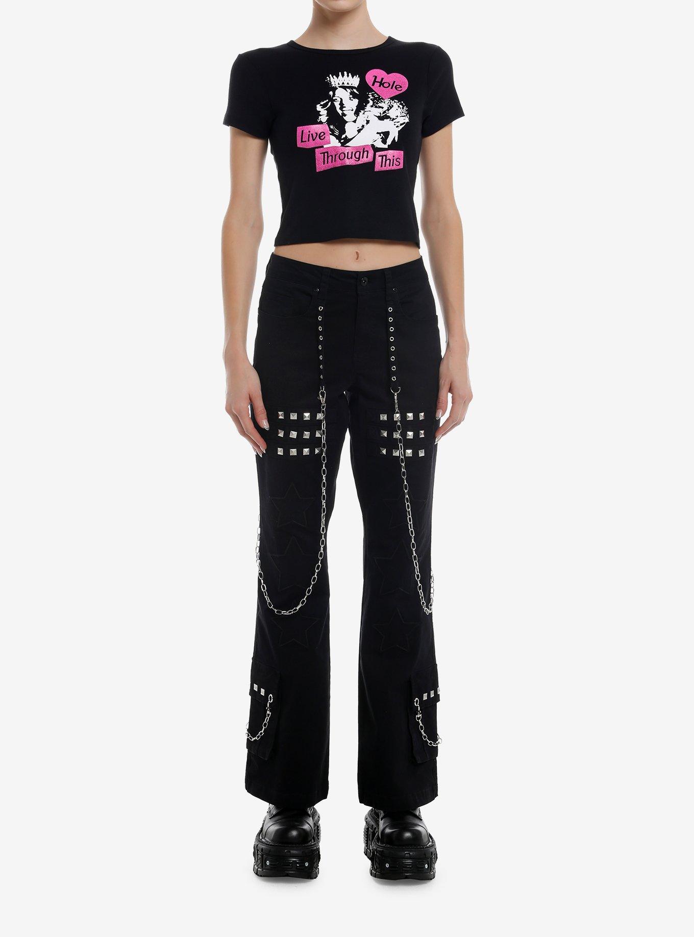 Hole Live Through This Glitter Girls Baby T-Shirt, BLACK, alternate