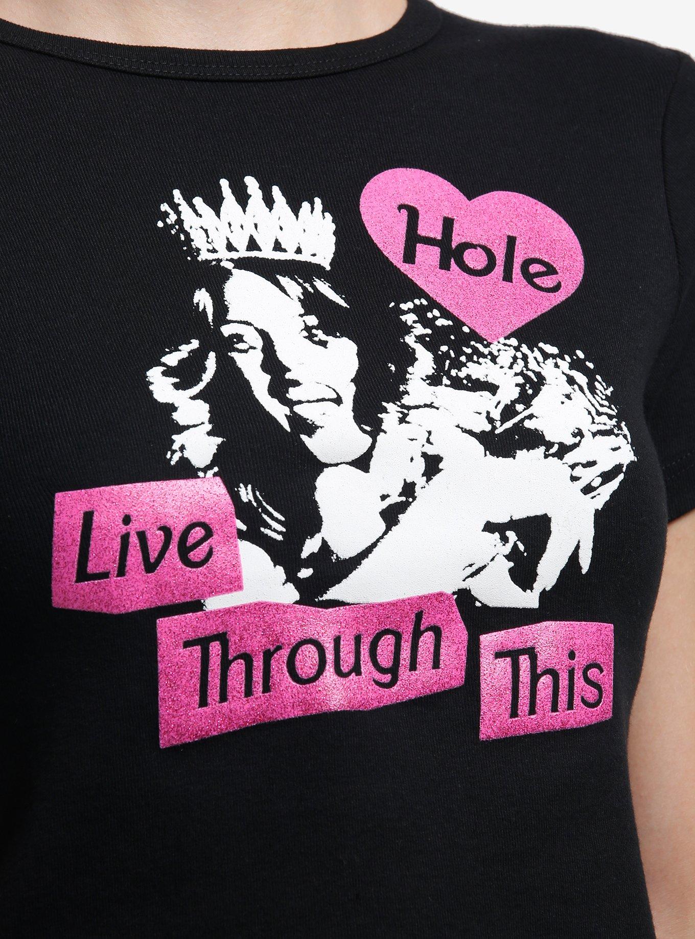 Hole Live Through This Glitter Girls Baby T-Shirt, BLACK, alternate