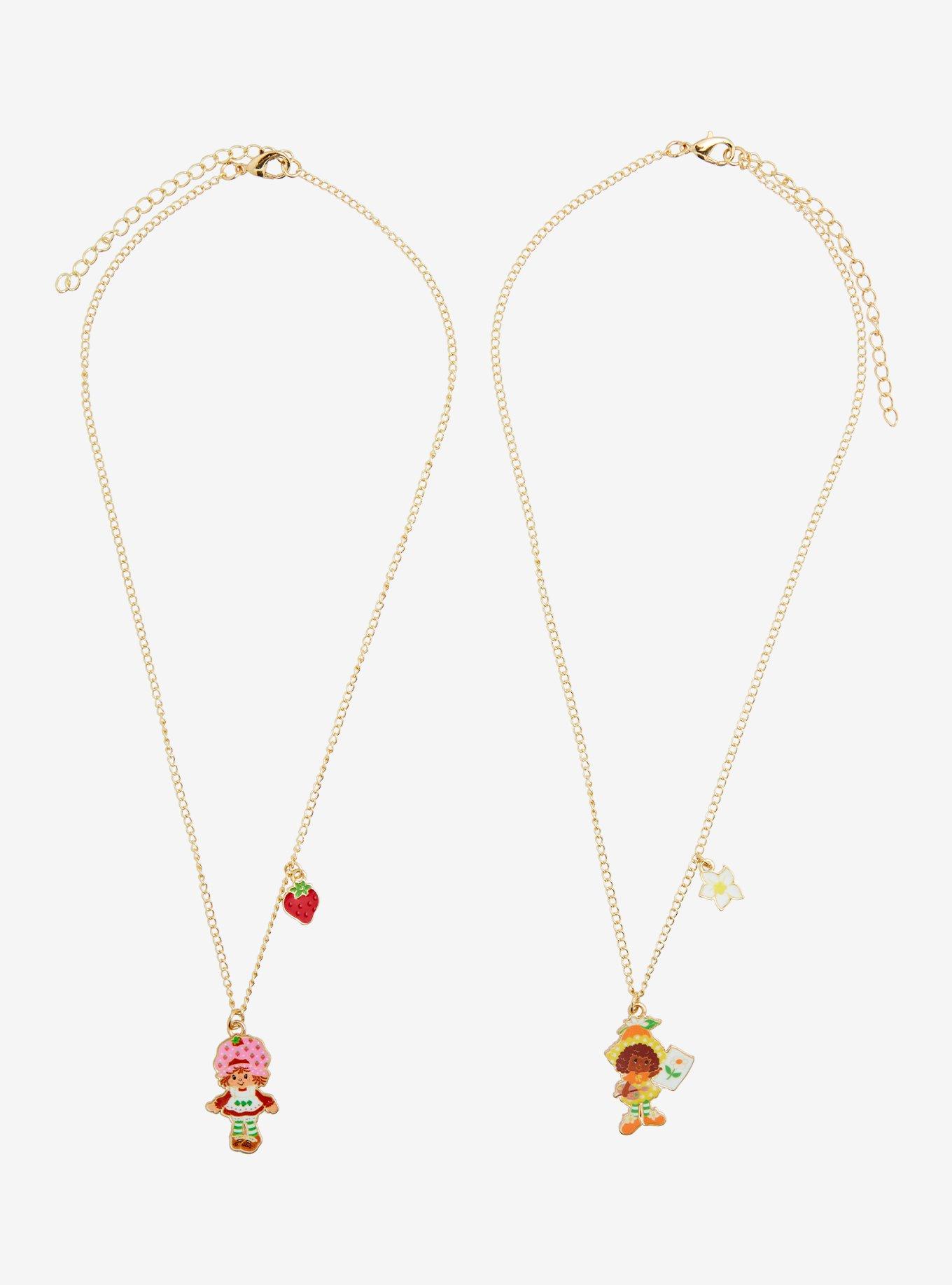 Strawberry Shortcake Orange Blossom and Strawberry Shortcake Bestie Necklace Set, , alternate
