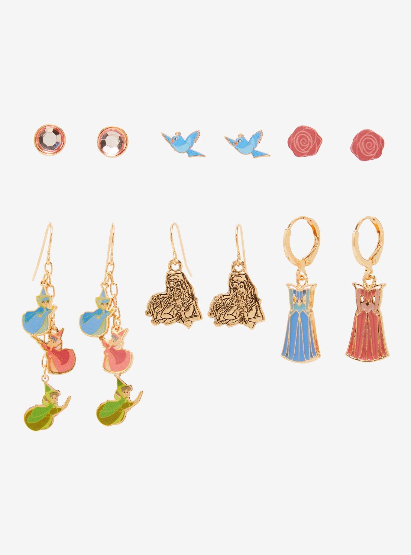 Disney Sleeping Beauty Icons Earring Set, , alternate