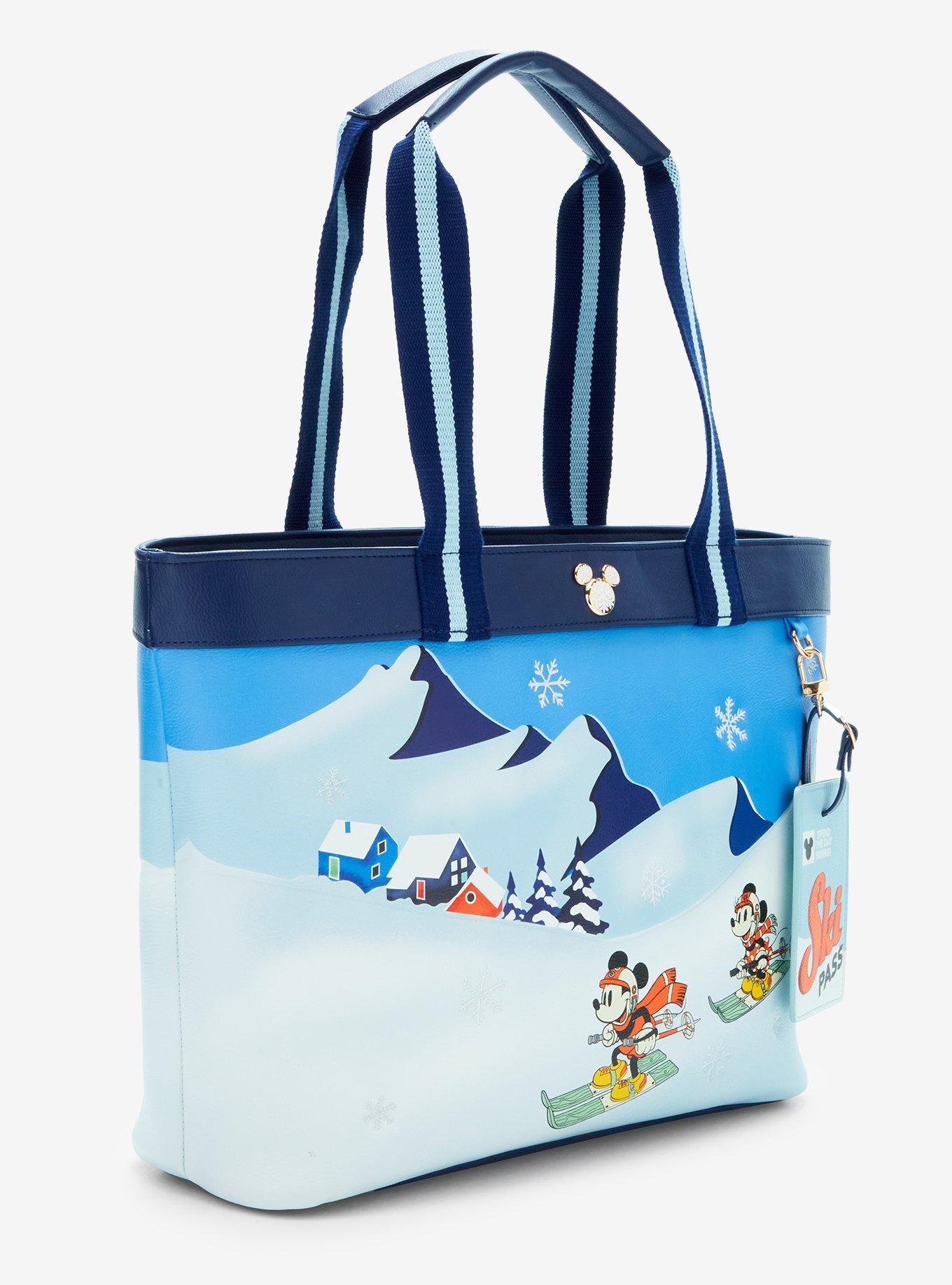 Our Universe Disney Mickey Mouse & Friends Ski Tote Bag with Wristlet Pouch, , alternate