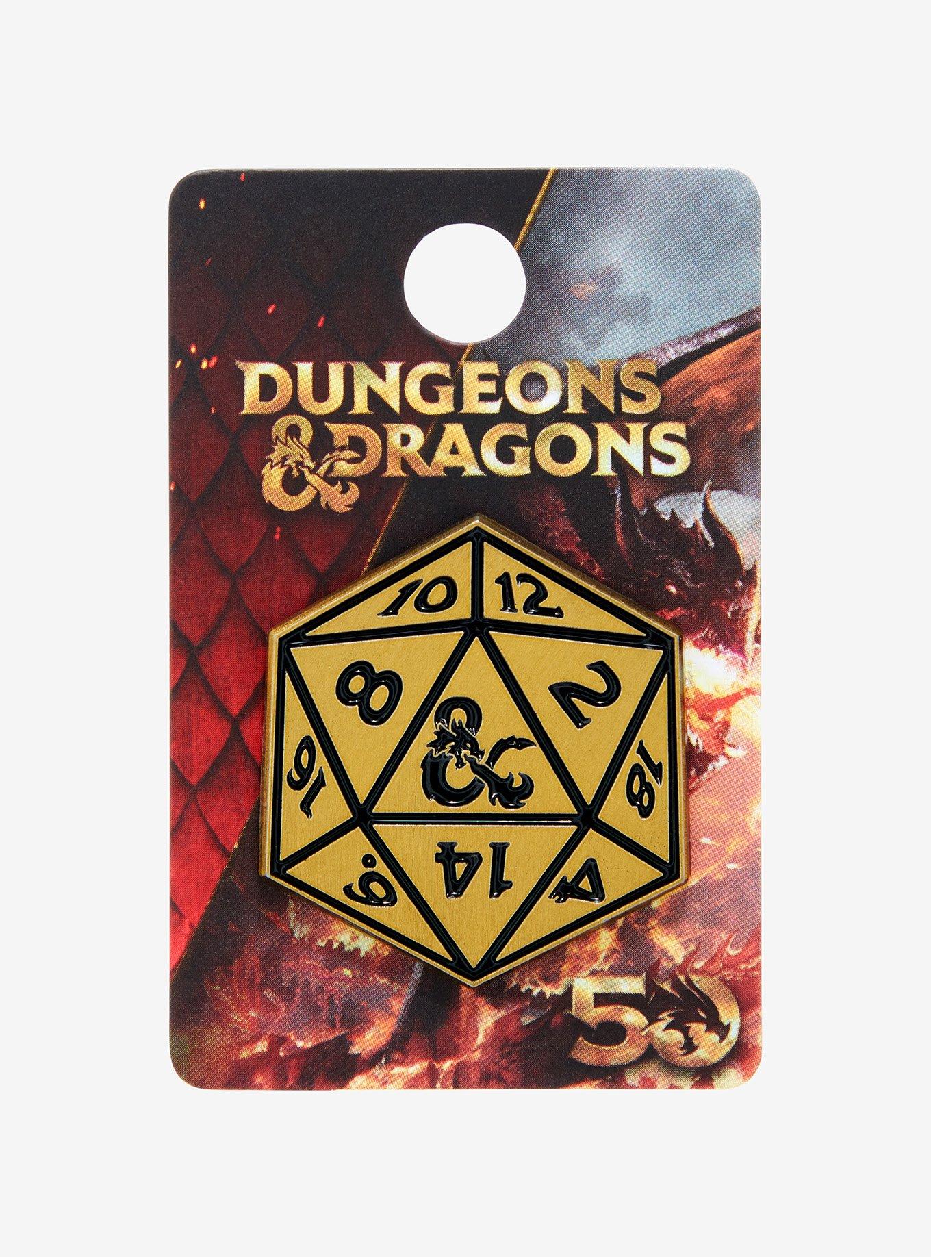 Dungeons & Dragons 50th Anniversary Dice Enamel Pin — BoxLunch Exclusive, , alternate