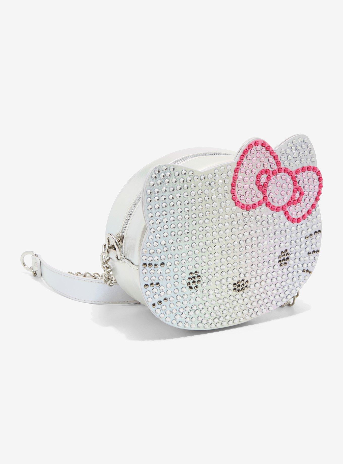 Hello Kitty Rhinestone Face Crossbody Bag, , alternate