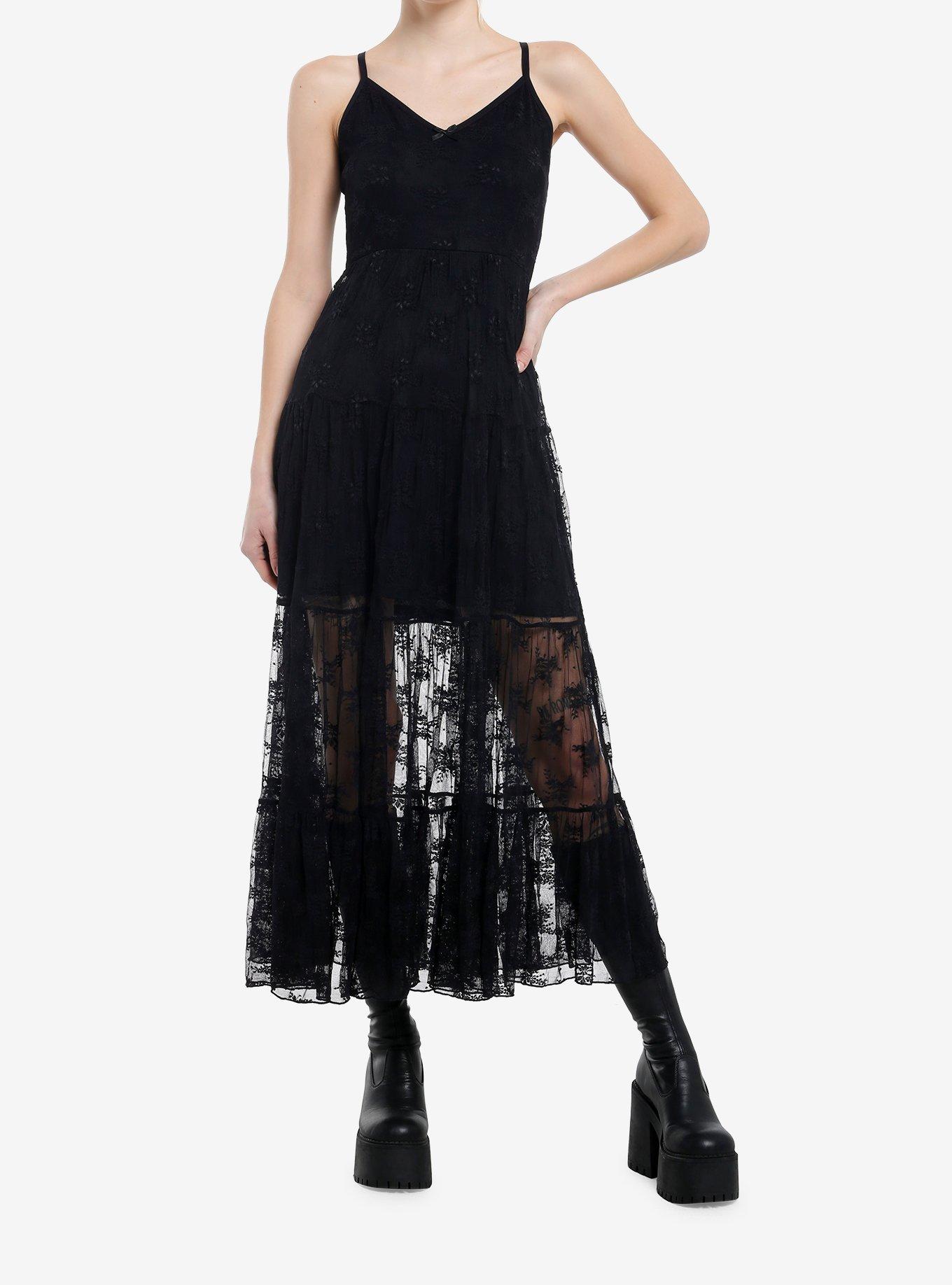 Cosmic Aura Floral Lace Tiered Cami Dress, , hi-res