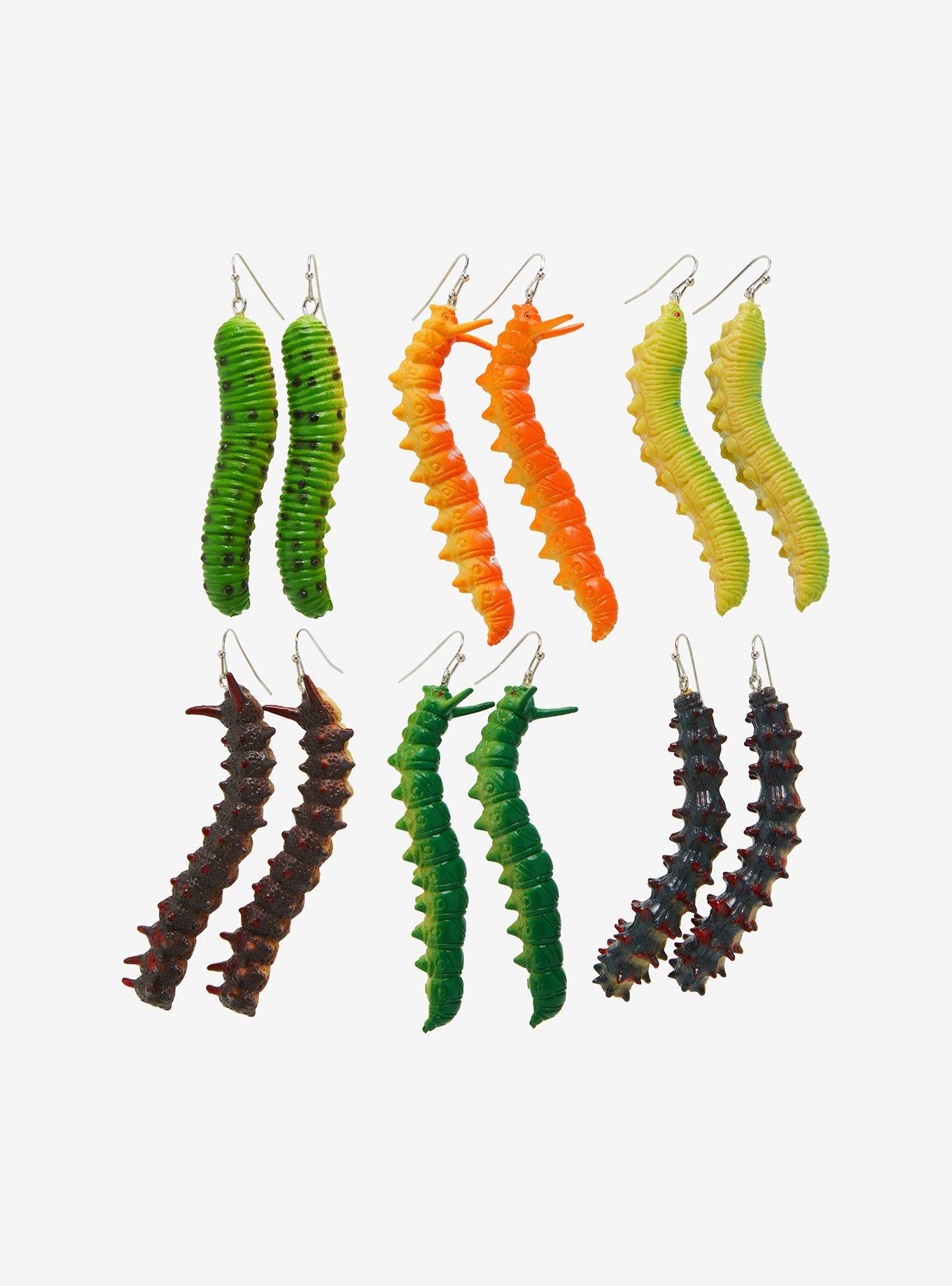 Social Collision Crawling Bug Earrings, , alternate