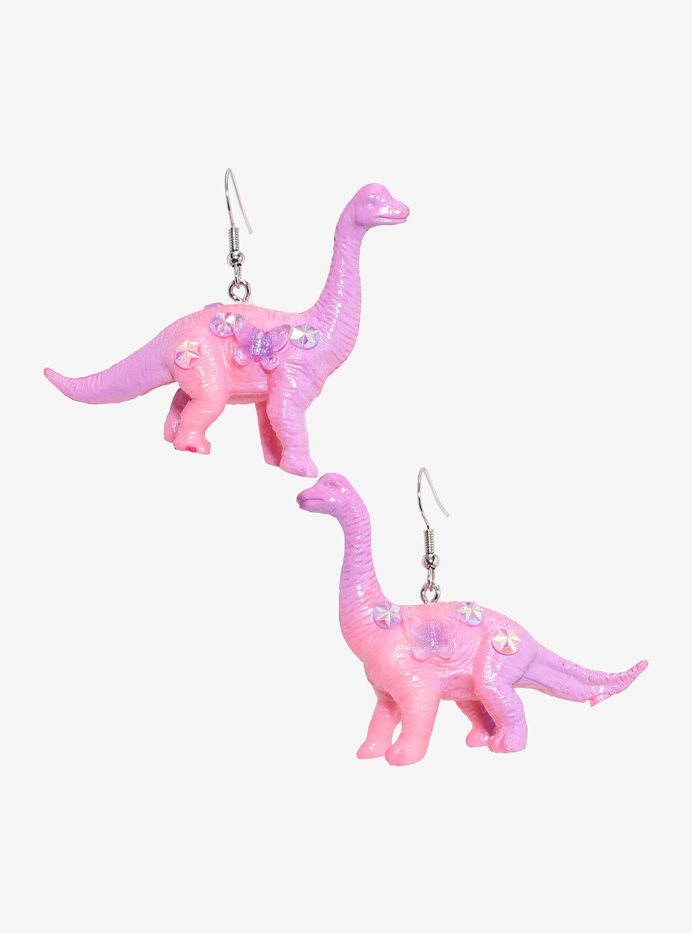 Sweet Society Pastel Gem Dinosaur Earrings, , hi-res