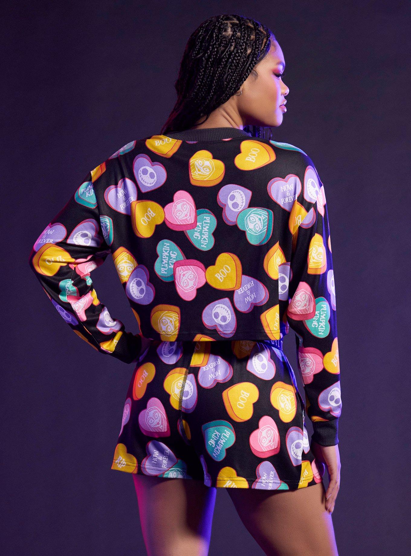 Her Universe The Nightmare Before Christmas Jack & Sally Hearts Girls Lounge Set, MULTI, alternate