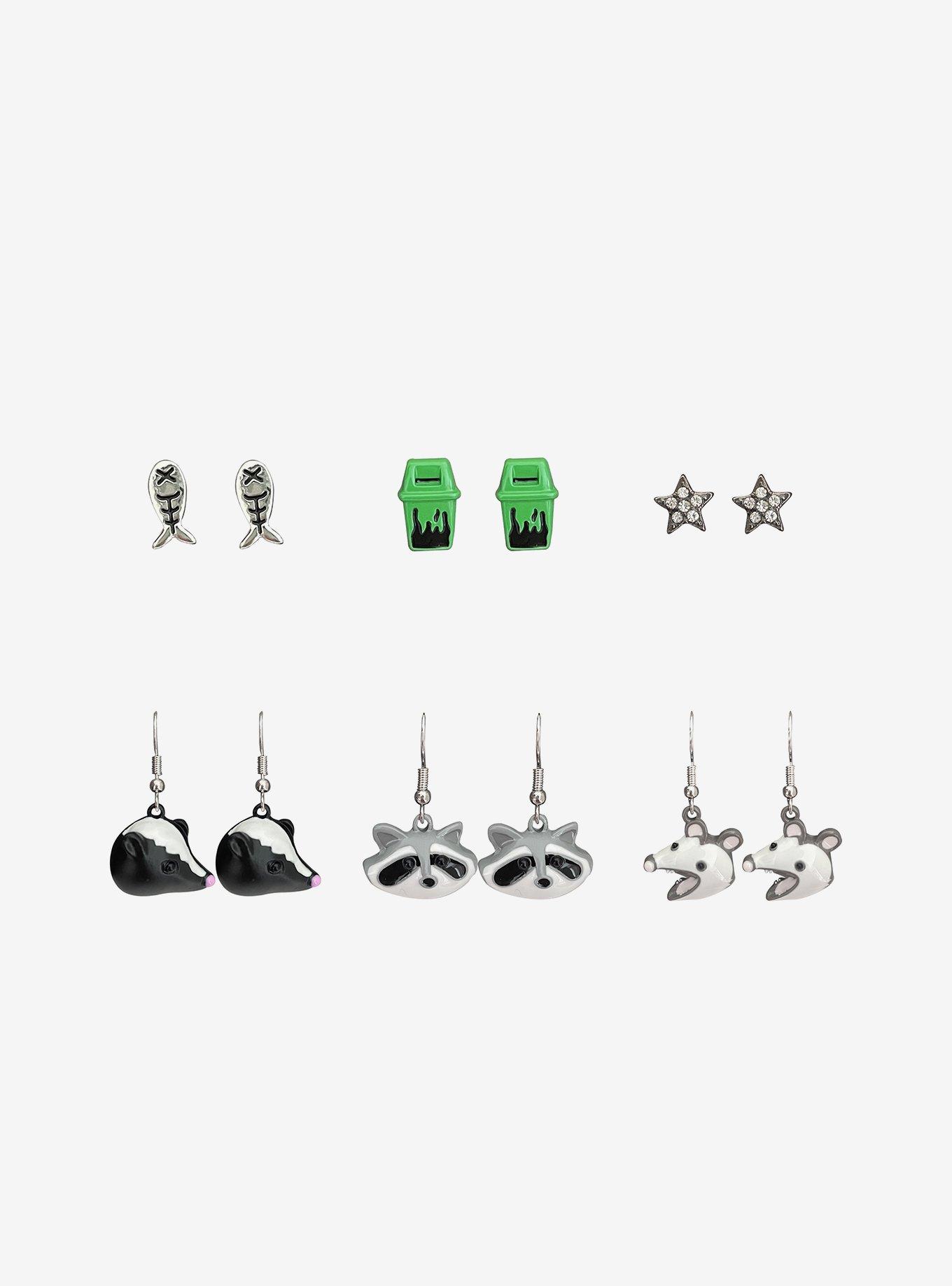 Social Collision Trash Critters Earring Set, , hi-res
