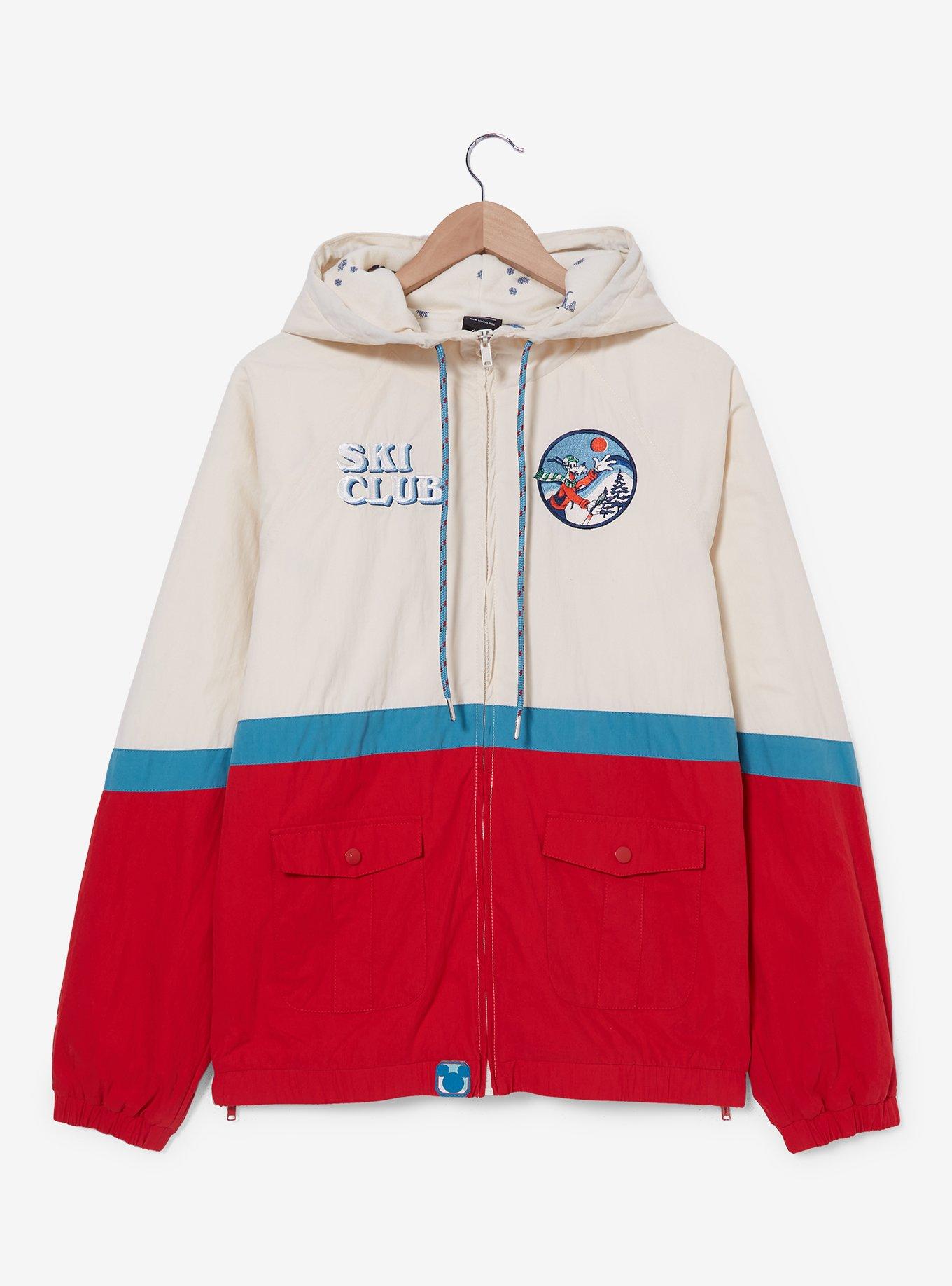 Our Universe Disney Mickey & Friends Goofy Ski Club Color Block Windbreaker Jacket — BoxLunch Exclusive, NATURAL, alternate