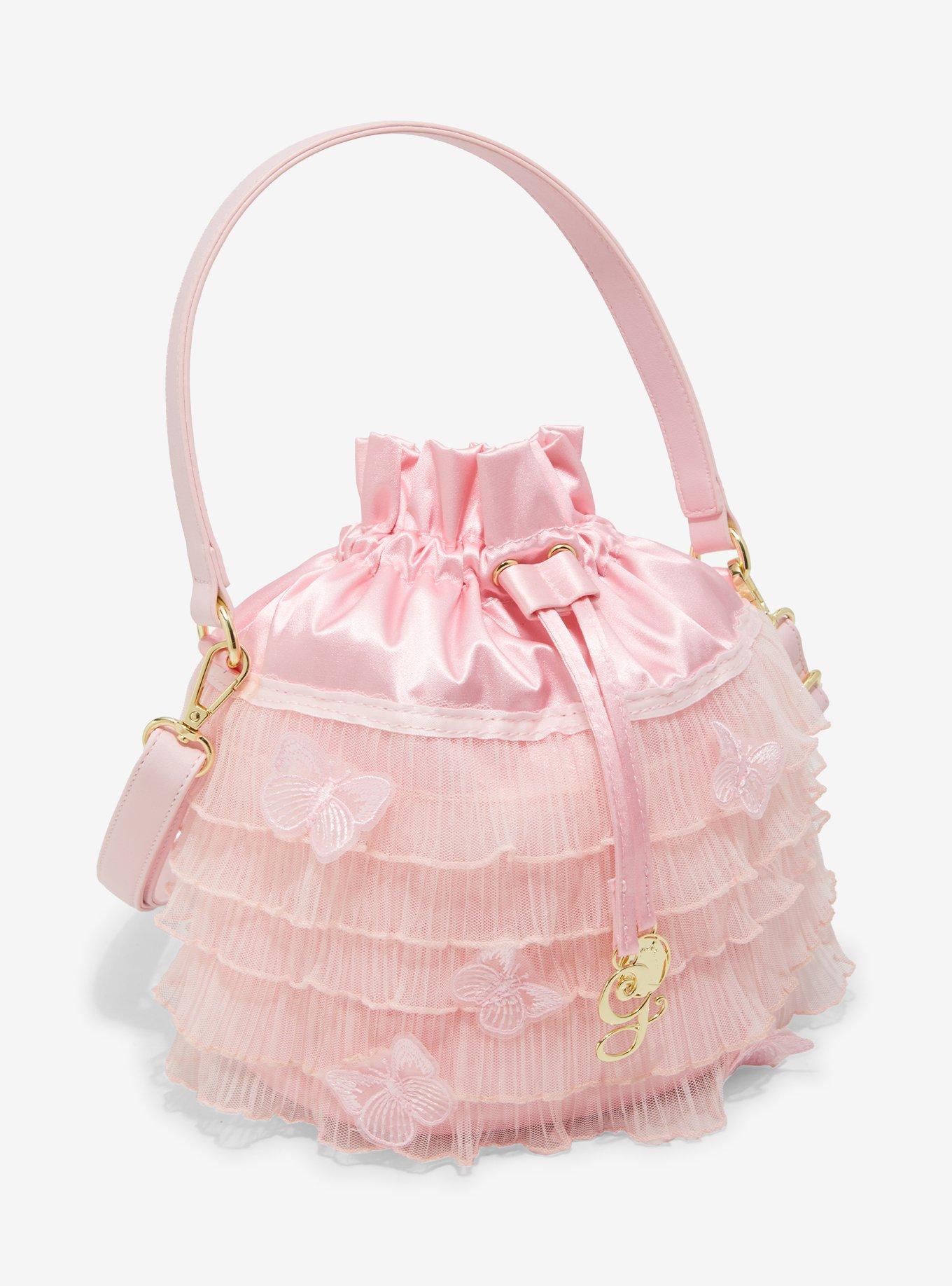 Her Universe Wicked Glinda Pink Butterfly Ruffle Crossbody Bag, , alternate