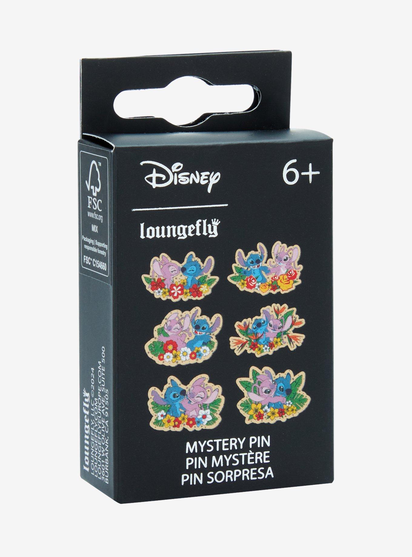 Loungefly Disney Stitch & Angel Portrait Blind Box Enamel Pin, , hi-res