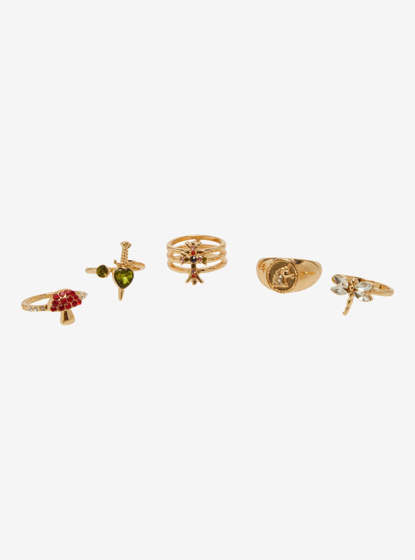 Thorn & Fable Dragonfly Dagger Ring Set, , hi-res