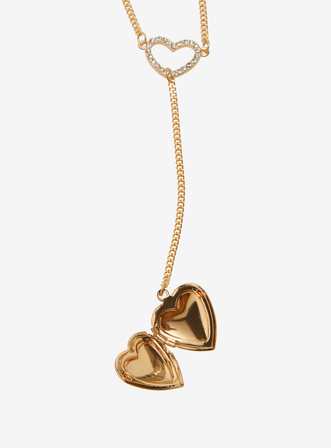 Sweet Society Bow Locket Lariat Necklace Set, , alternate