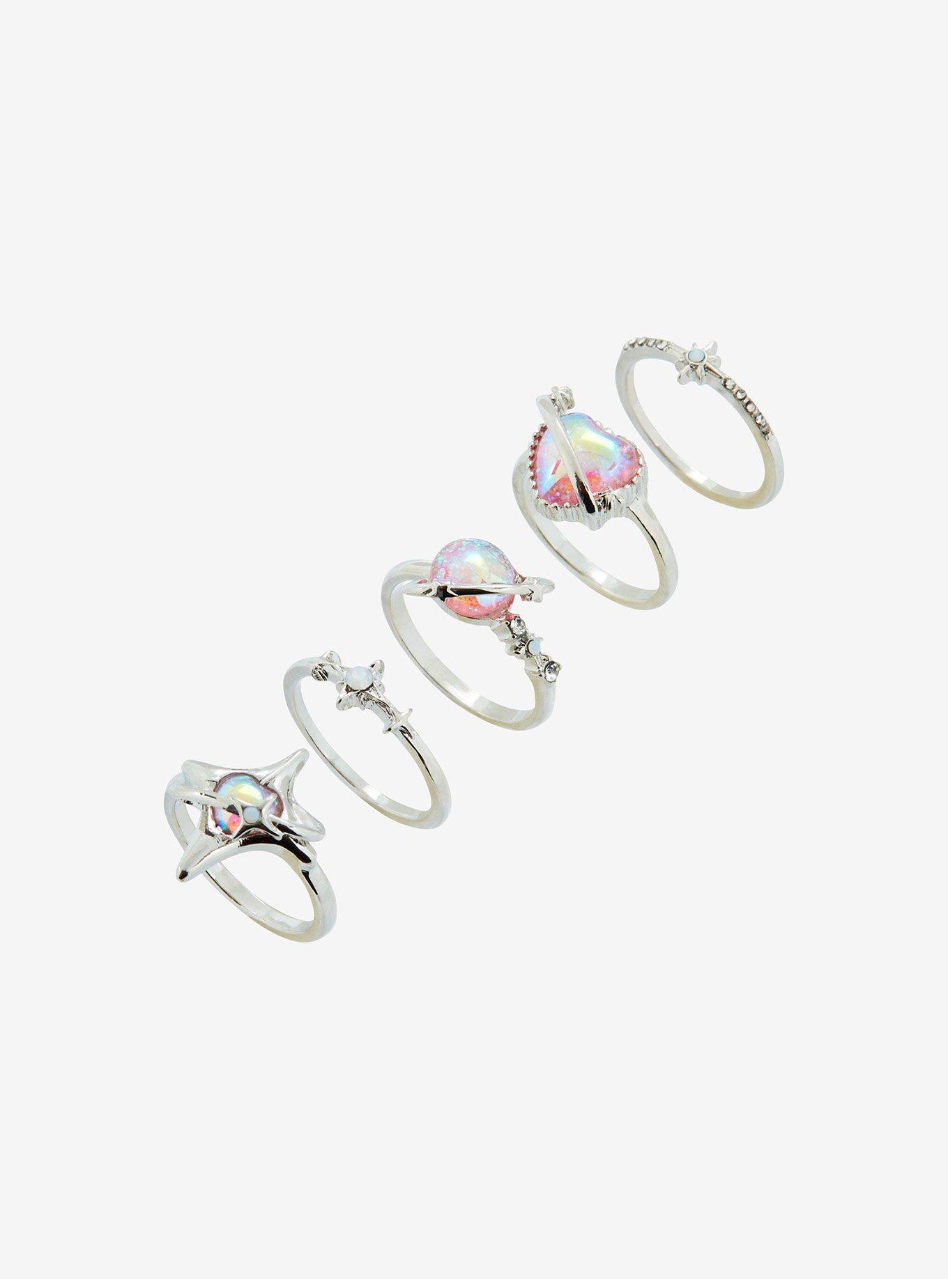 Cosmic Aura Star Planet Ring Set, , alternate