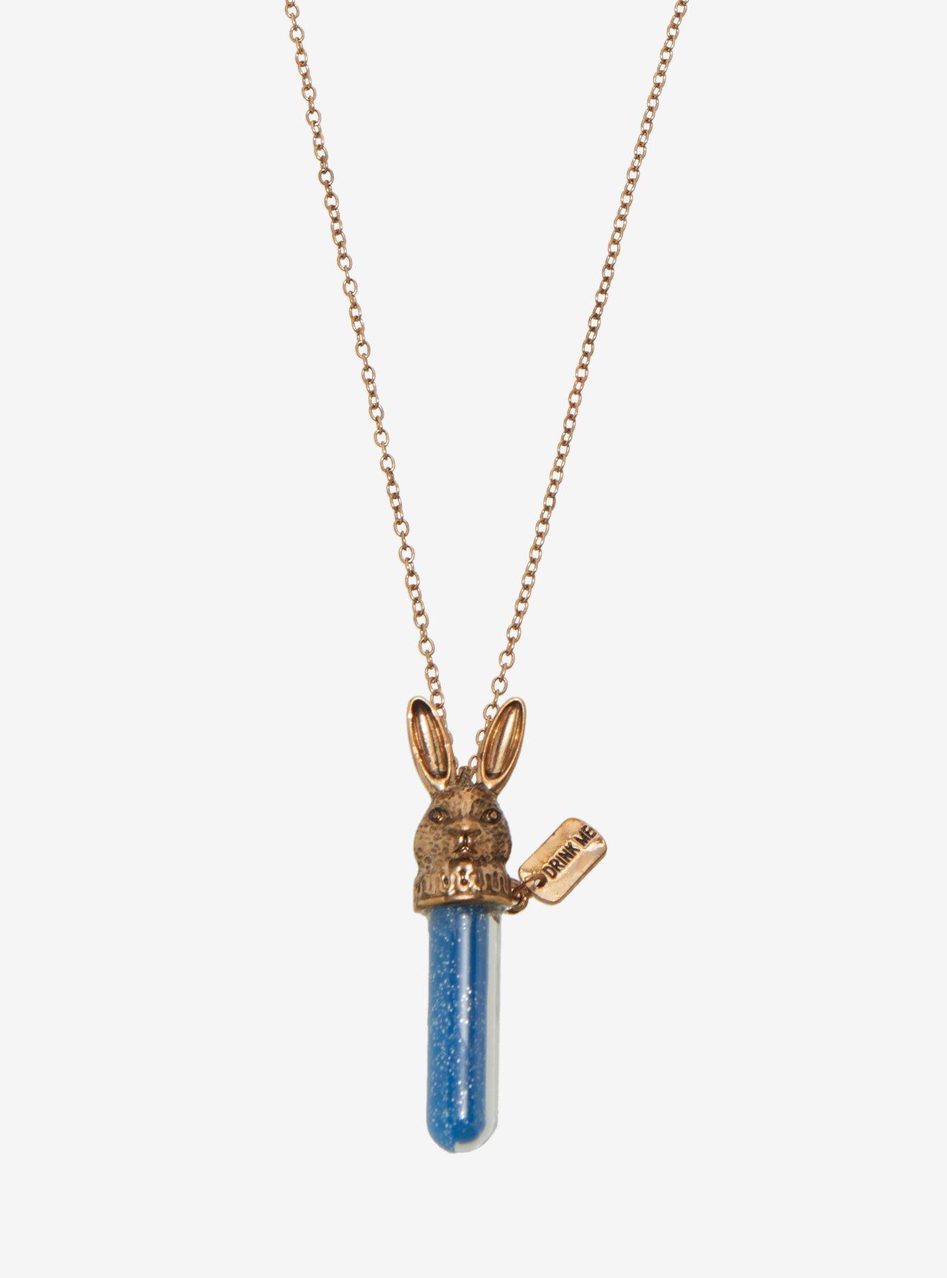 Thorn & Fable Rabbit Bottle Best Friend Necklace Set, , alternate