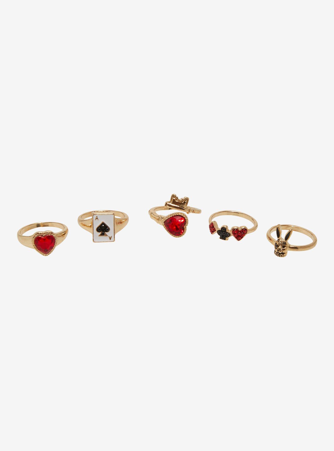 Thorn & Fable Rabbit Card Suit Ring Set, , hi-res