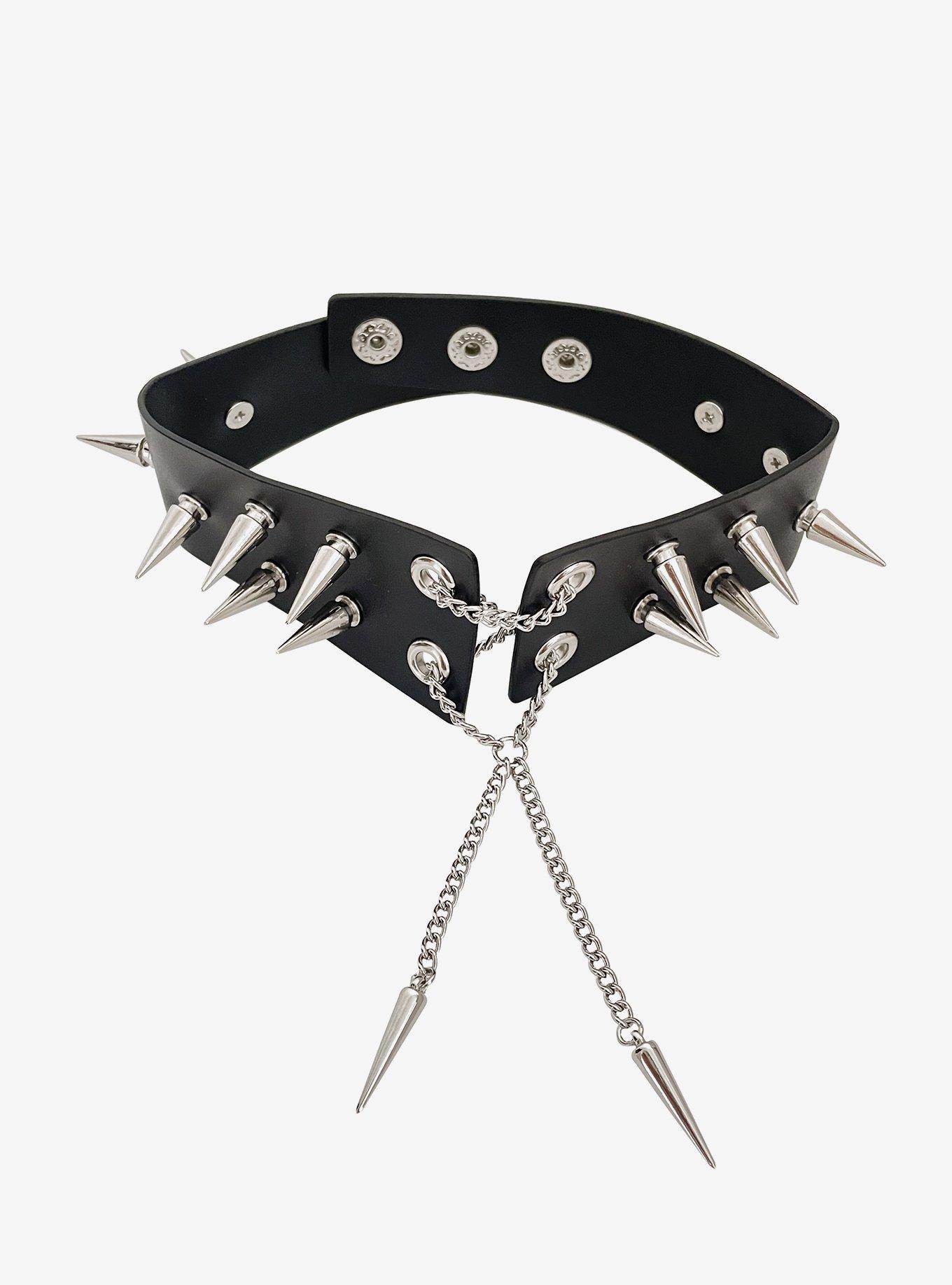 Spike Chain Corset Choker, , hi-res