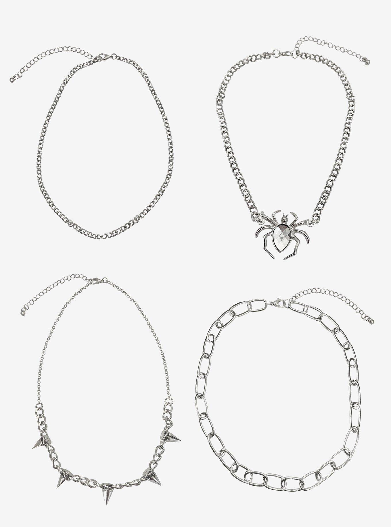 Social Collision Spider Chain Necklace Set, , hi-res