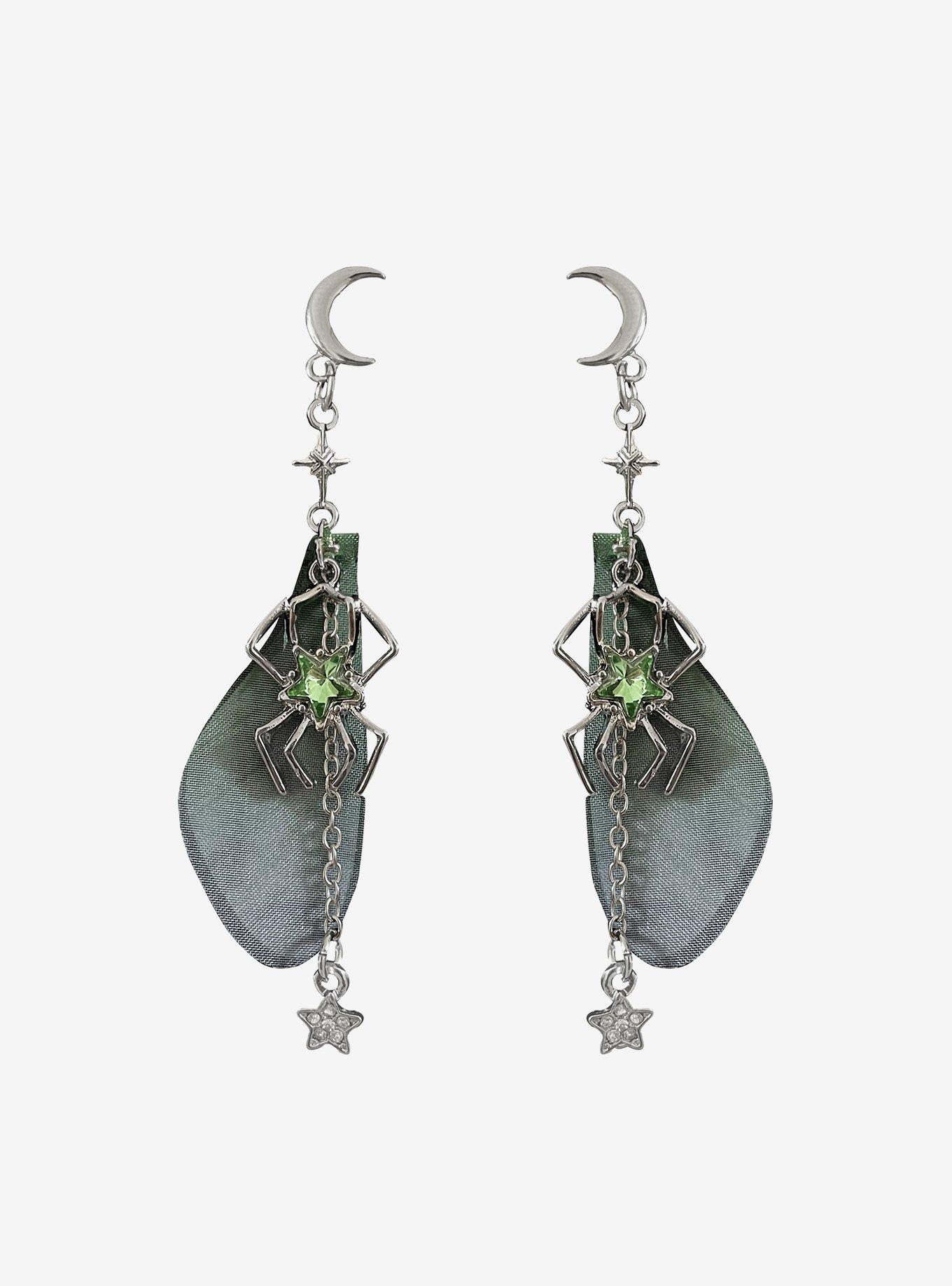 Thorn & Fable Dark Sider Wing Drop Earrings