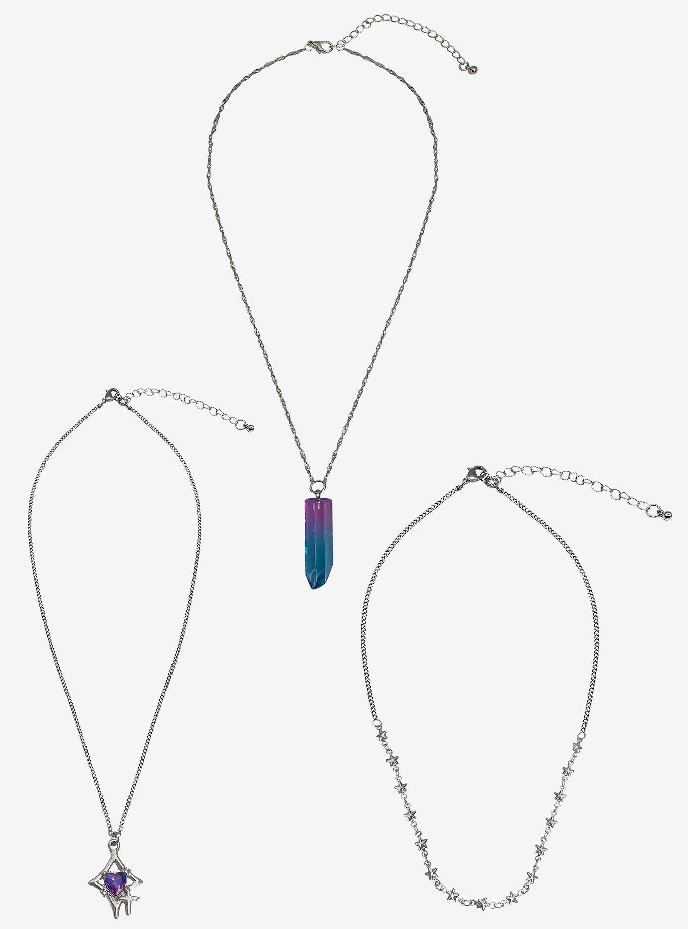 Cosmic Aura Starburst & Crystal Necklace Set, , hi-res