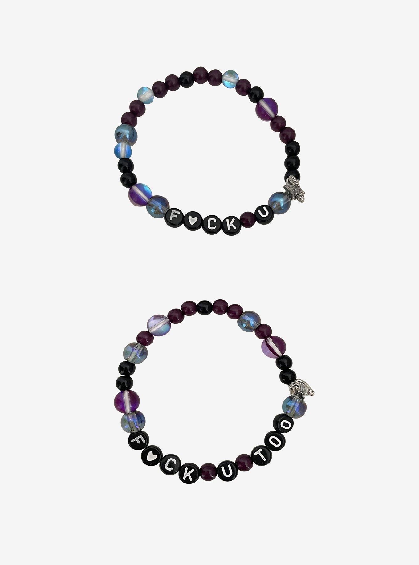 Cosmic Aura Swear Words Best Friend Beaded Bracelet Set, , hi-res