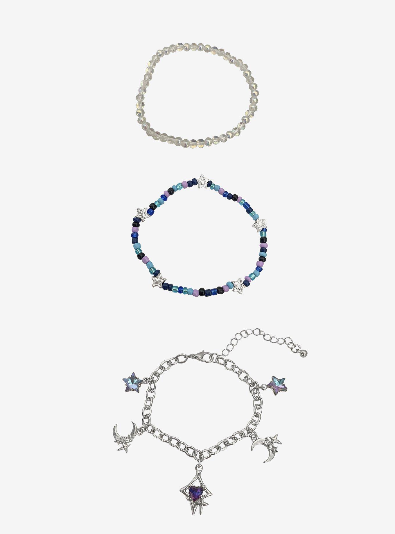 Cosmic Aura Stargazer Bead & Chain Bracelet Set