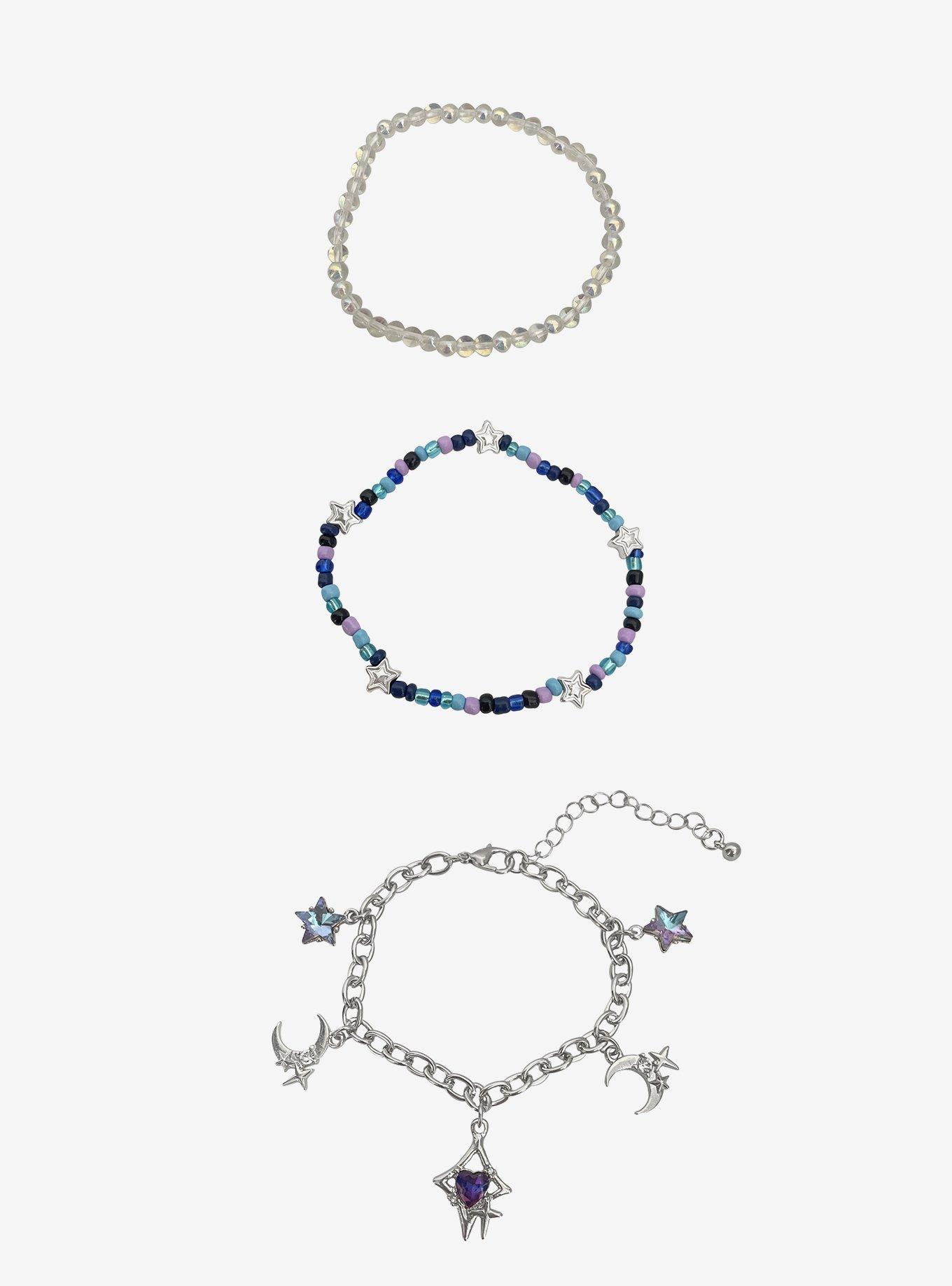 Cosmic Aura Stargazer Bead & Chain Bracelet Set, , alternate
