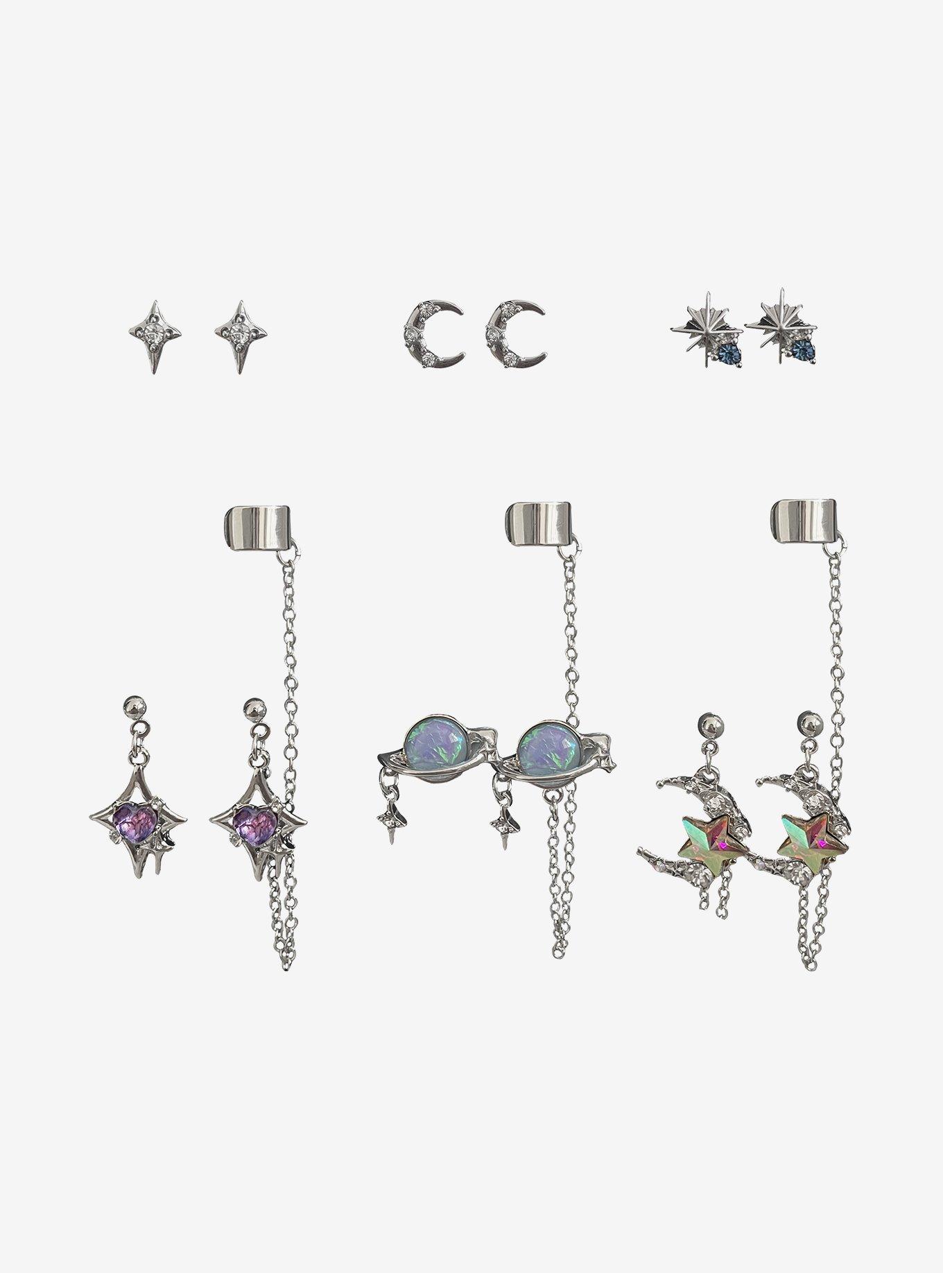 Cosmic Aura Planet Star Earring Set, , hi-res