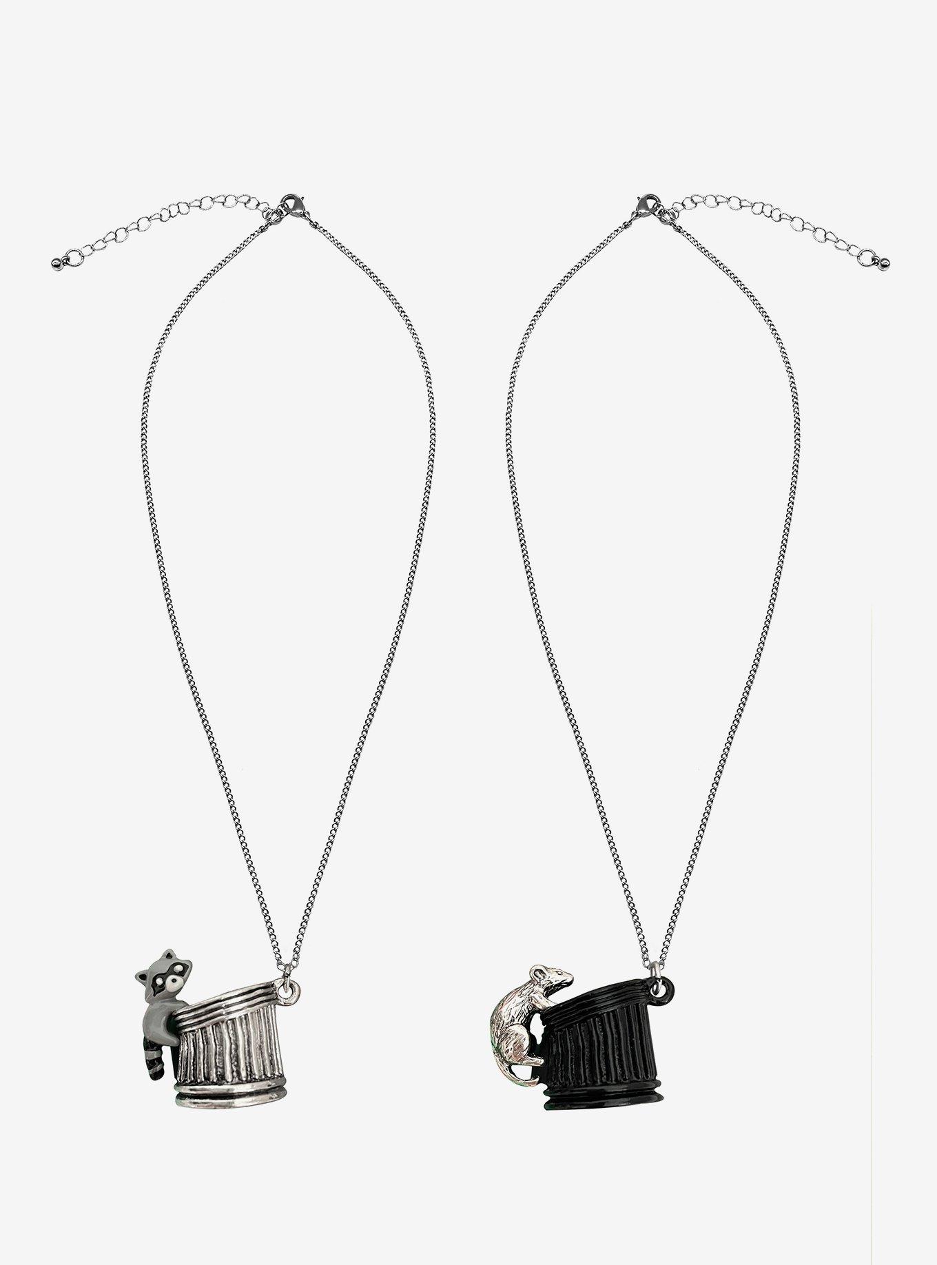Social Collision Trash Critters Best Friend Necklace Set, , hi-res