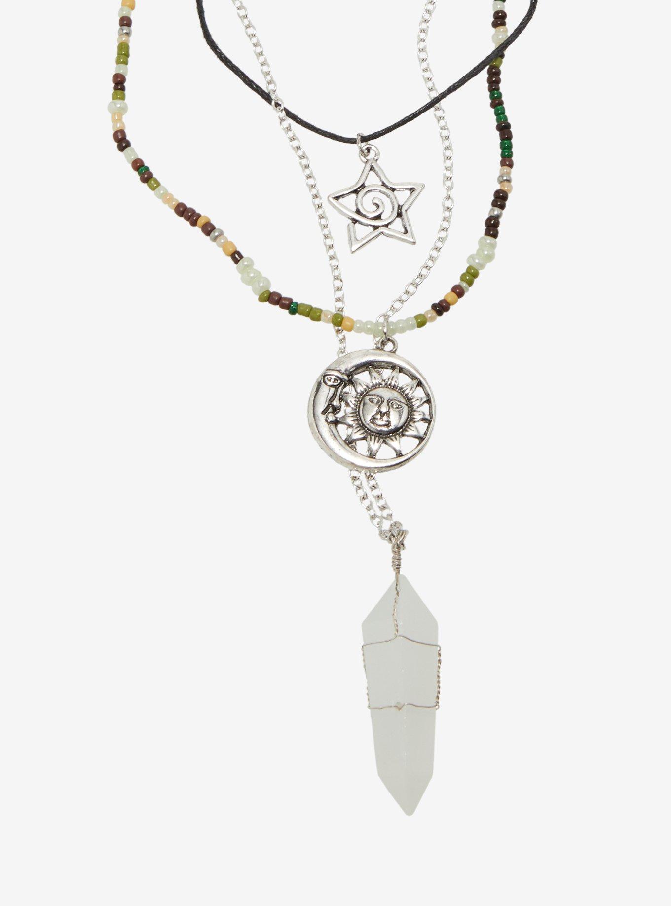 Thorn & Fable Celestial Crystal Layered Necklace, , alternate