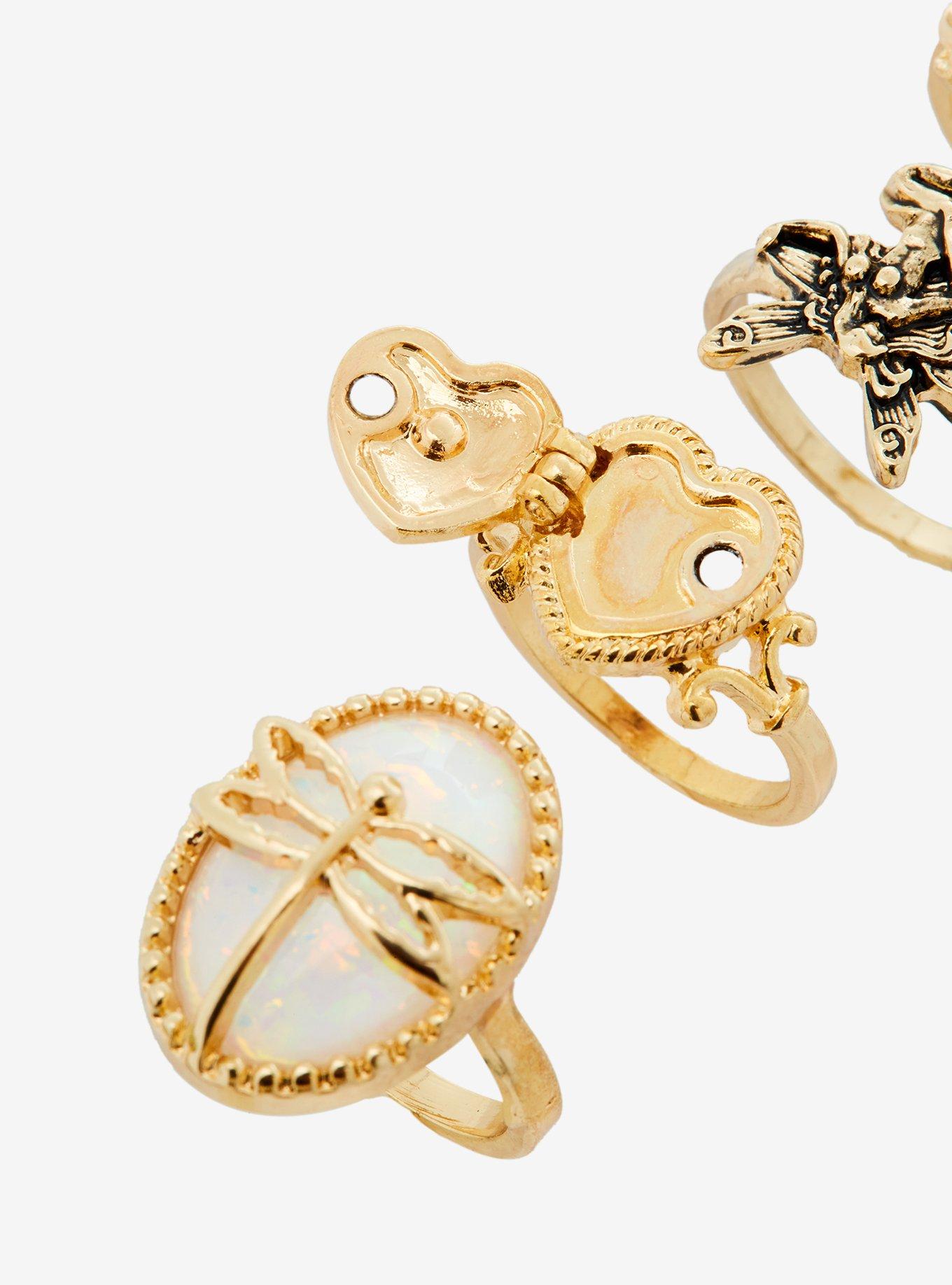 Thorn & Fable Fairy Locket Ring Set, , alternate
