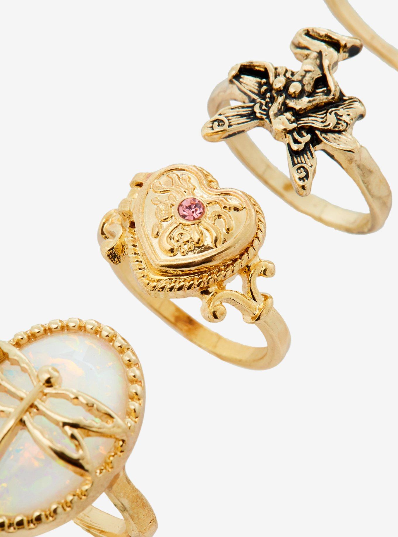 Thorn & Fable Fairy Locket Ring Set, , alternate
