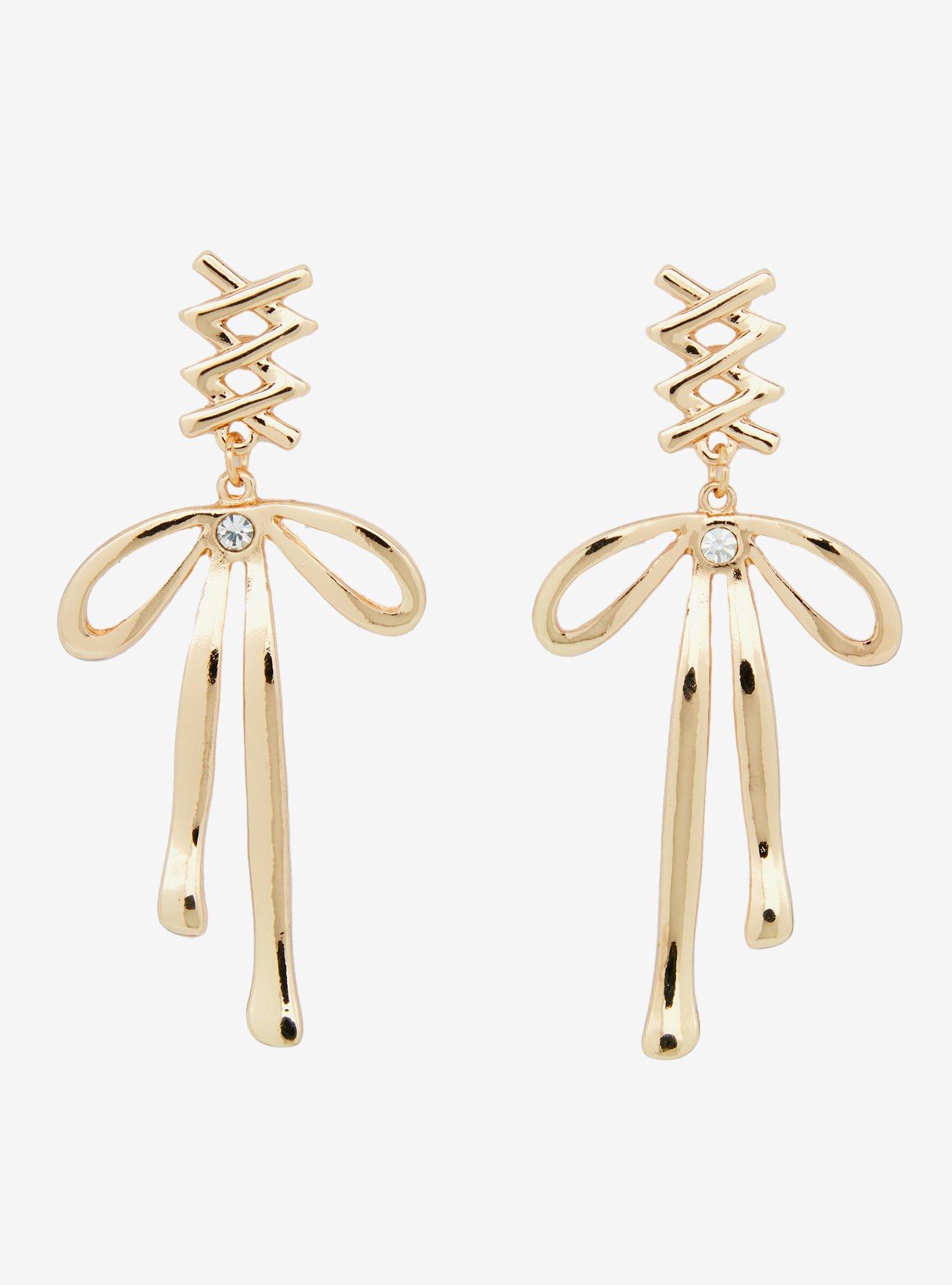 Sweet Society Corset Bow Drop Earrings