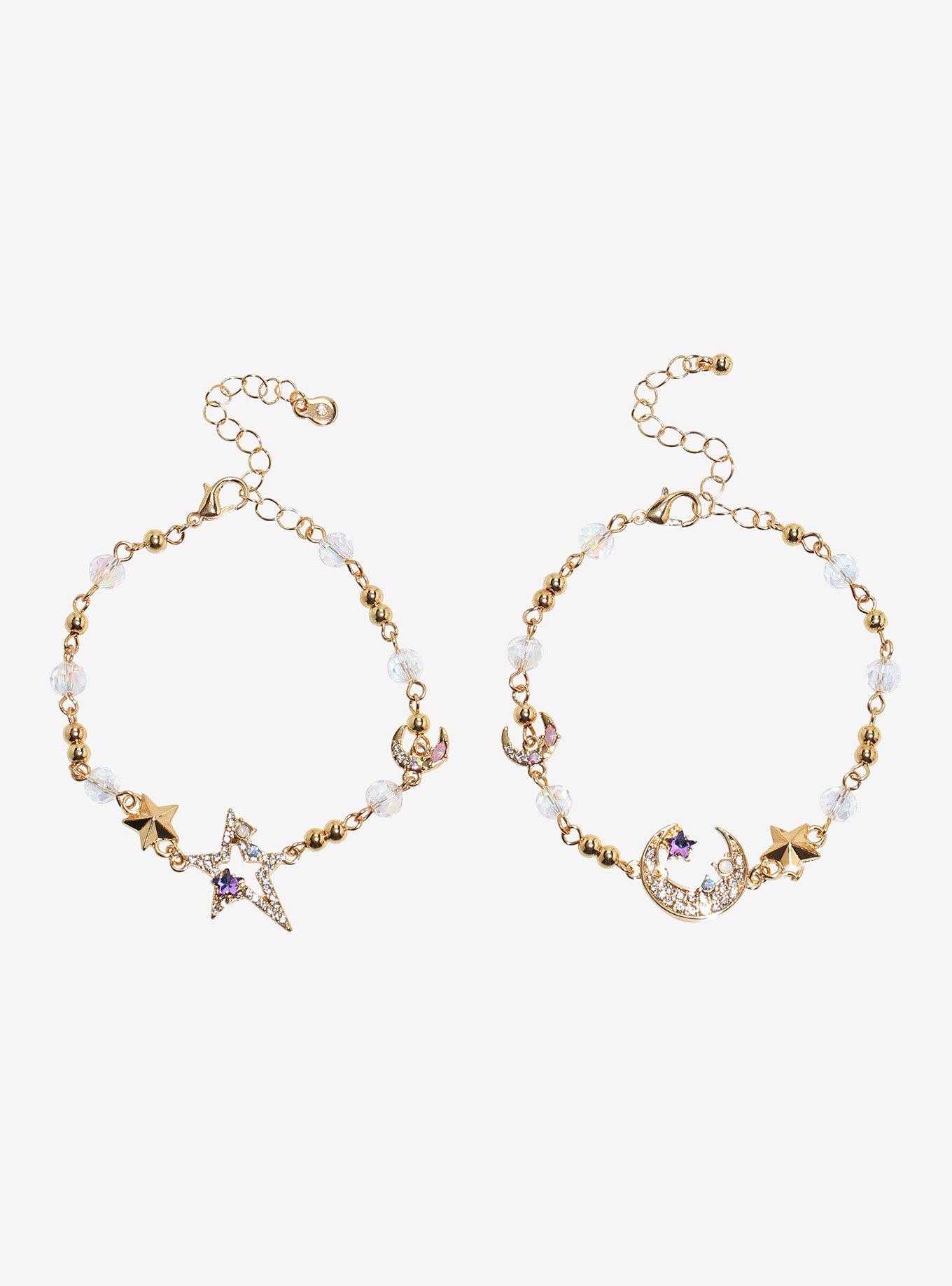 Cosmic Aura Celestial Jeweled Best Friend Bracelet Set, , hi-res