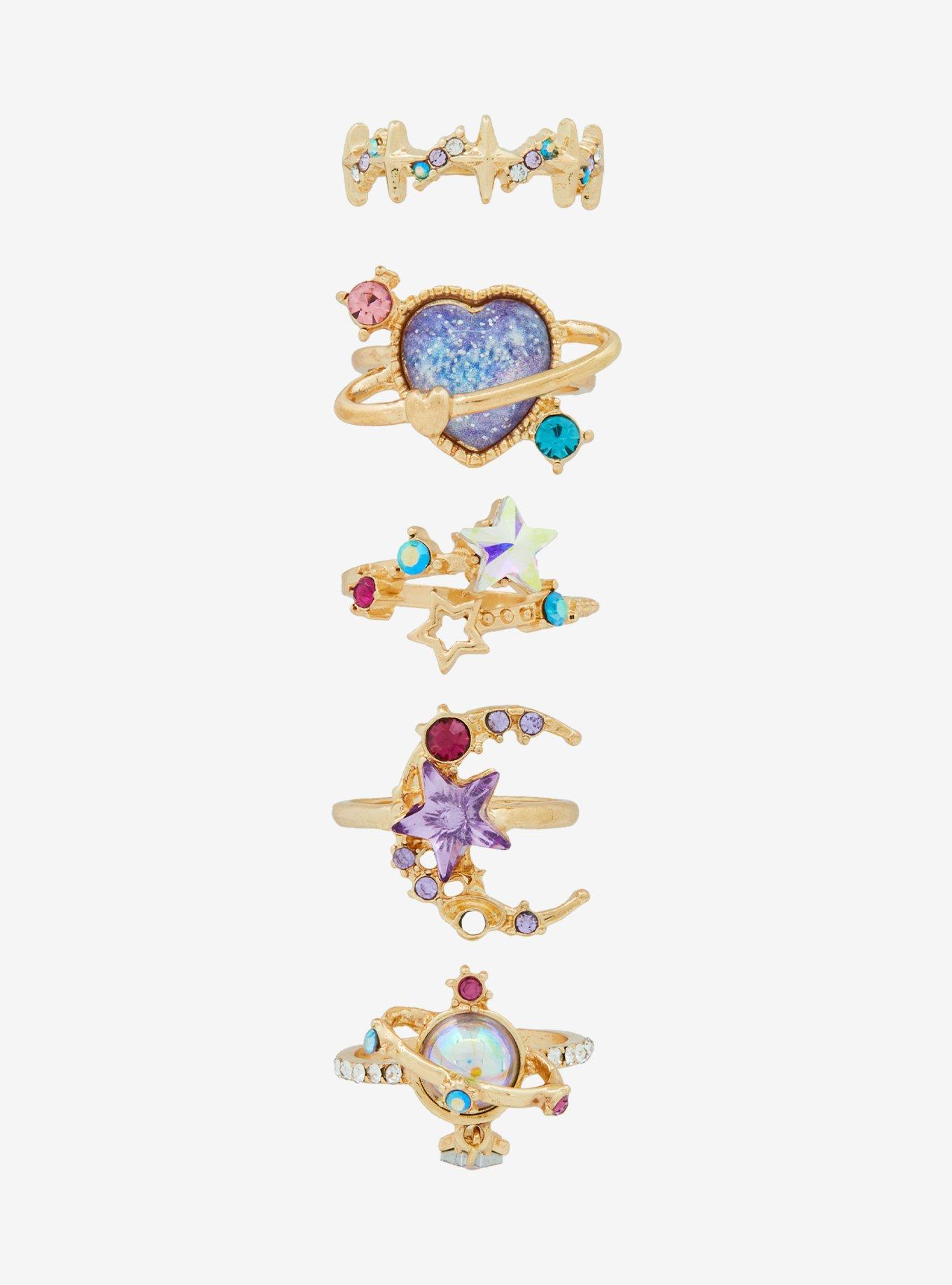 Cosmic Aura Celestial Orbit Ring Set, , alternate