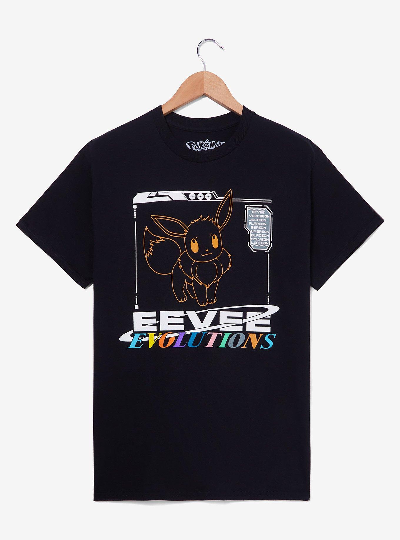 Pok&eacute;mon Eevee Evolutions Tonal Portrait T-Shirt - BoxLunch Exclusive, BLACK, alternate