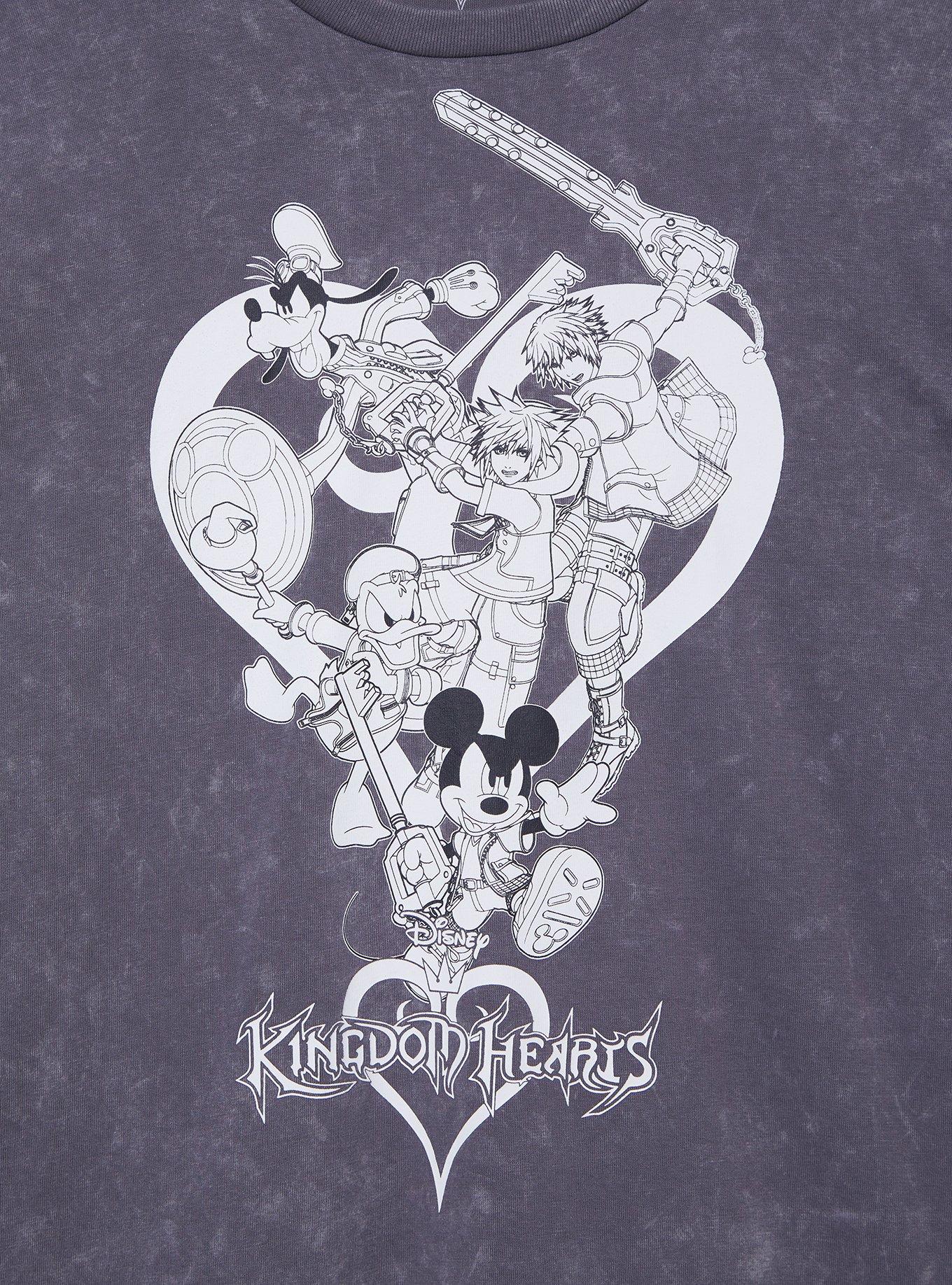 Disney Kingdom Hearts Characters Layered Long Sleeve T-Shirt — BoxLunch Exclusive, BLACK, alternate