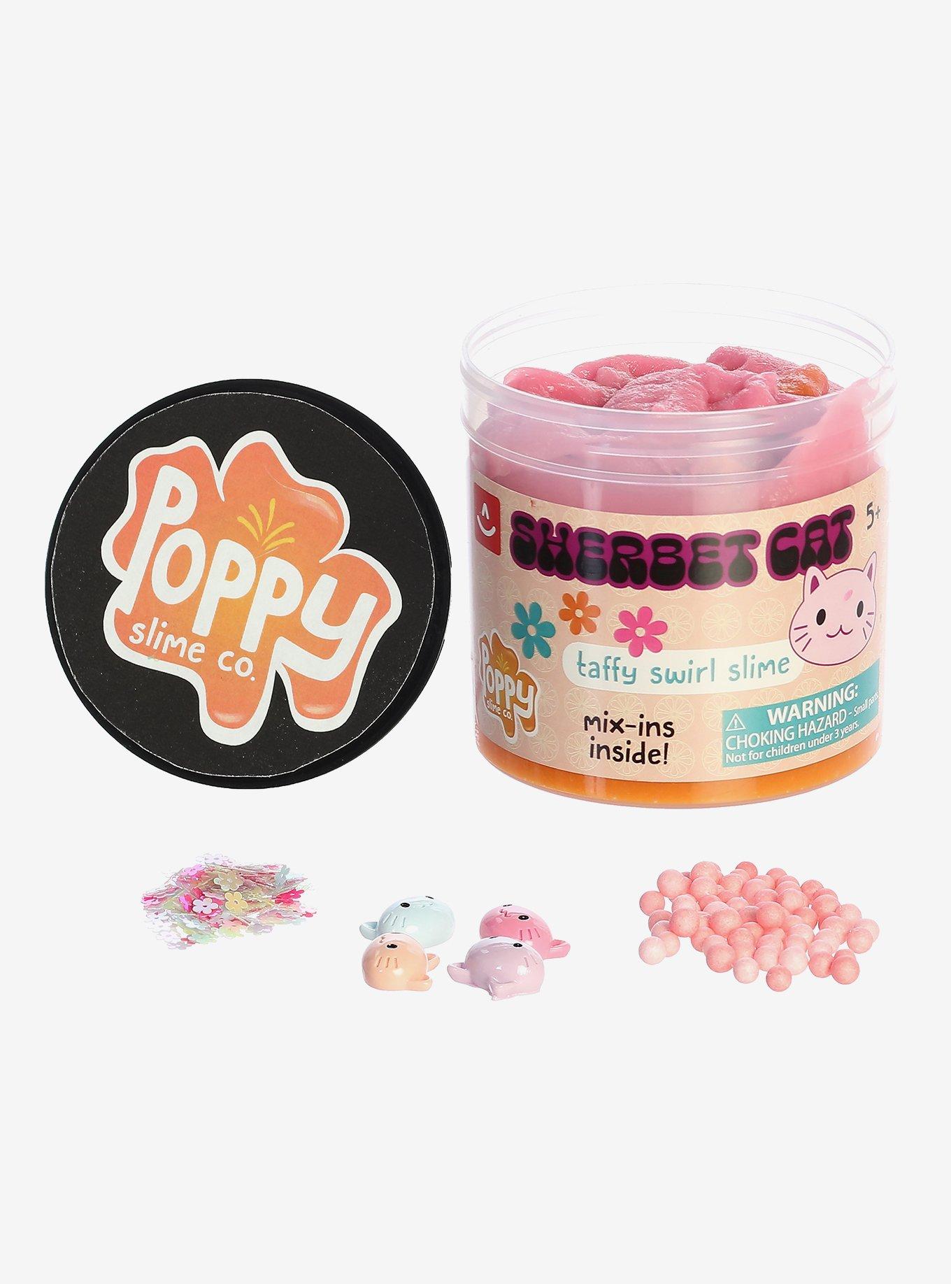 Poppy Slime Co. Sherbet Cat Taffy Swirl Slime With Mix-Ins, , hi-res