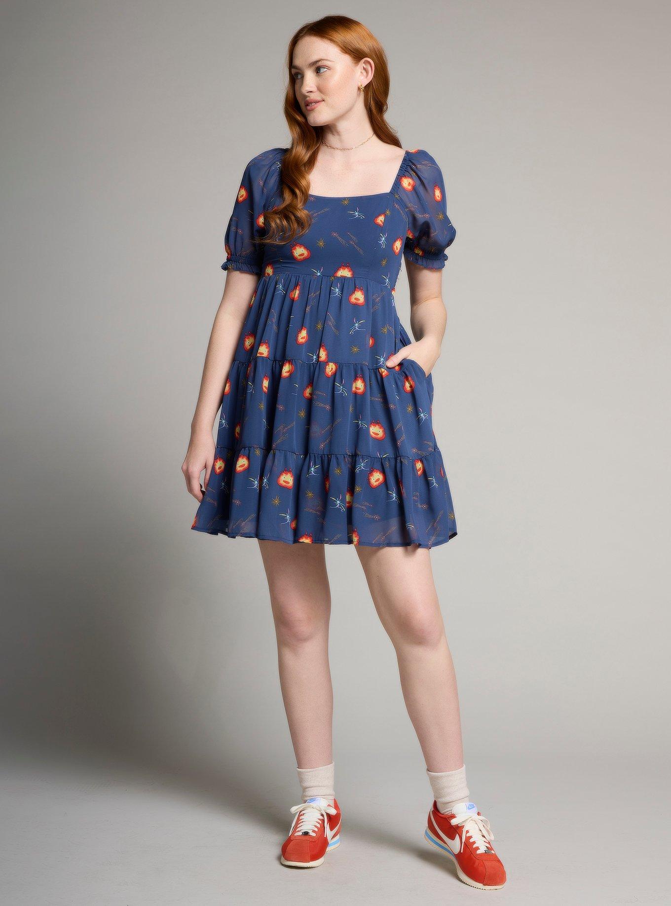 Her Universe Studio Ghibli® Howl's Moving Castle Calcifer Starry Dress — BoxLunch Exclusive, , hi-res