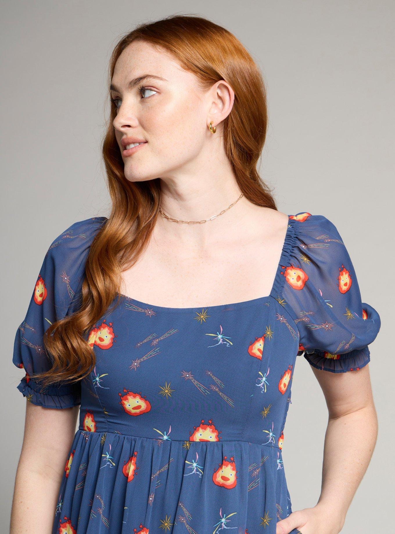 Her Universe Studio Ghibli® Howl's Moving Castle Calcifer Starry Dress — BoxLunch Exclusive, MULTI, alternate