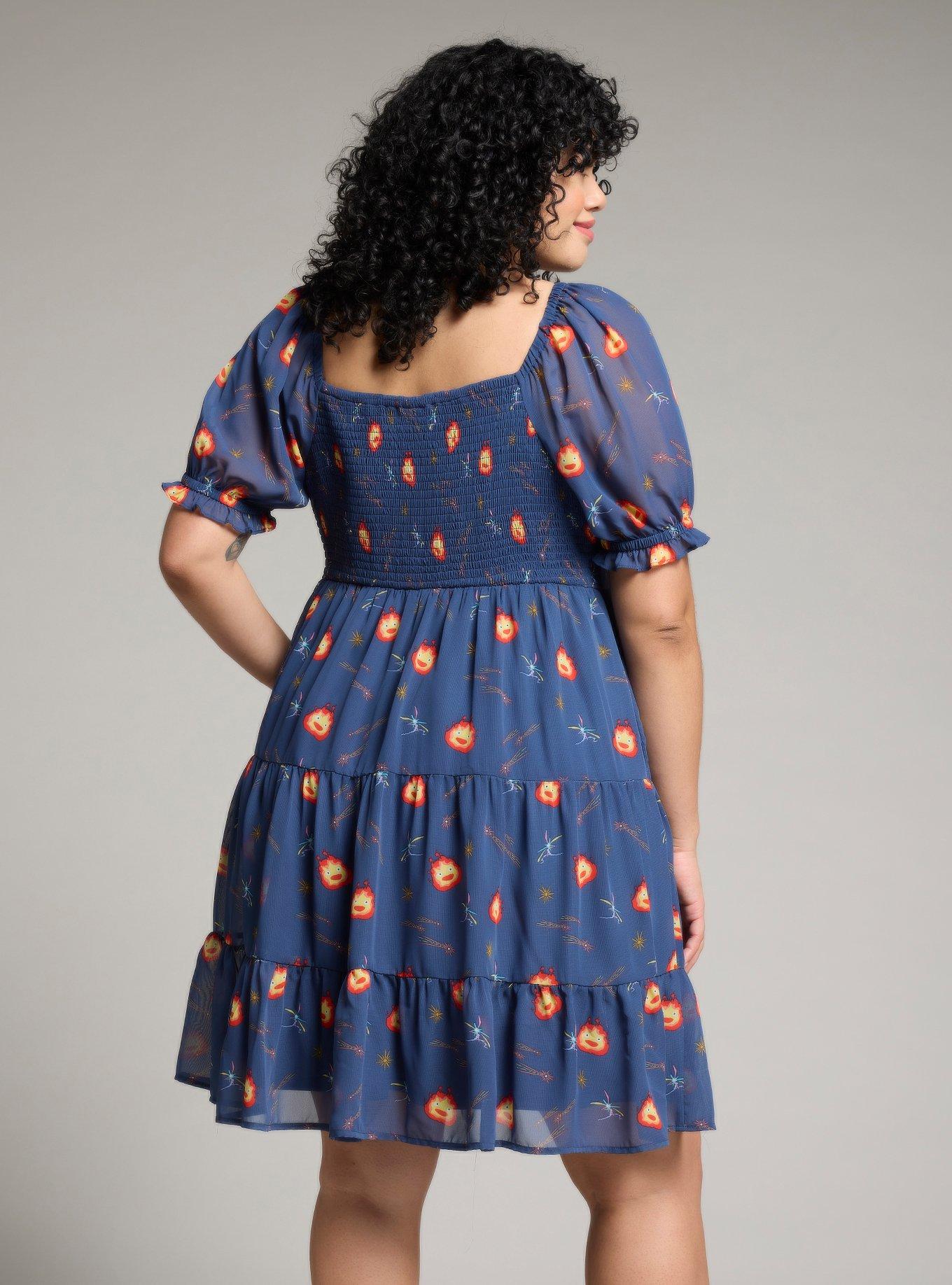 Her Universe Studio Ghibli&reg; Howl's Moving Castle Calcifer Starry Plus Size Dress &mdash; BoxLunch Exclusive, MULTI, alternate