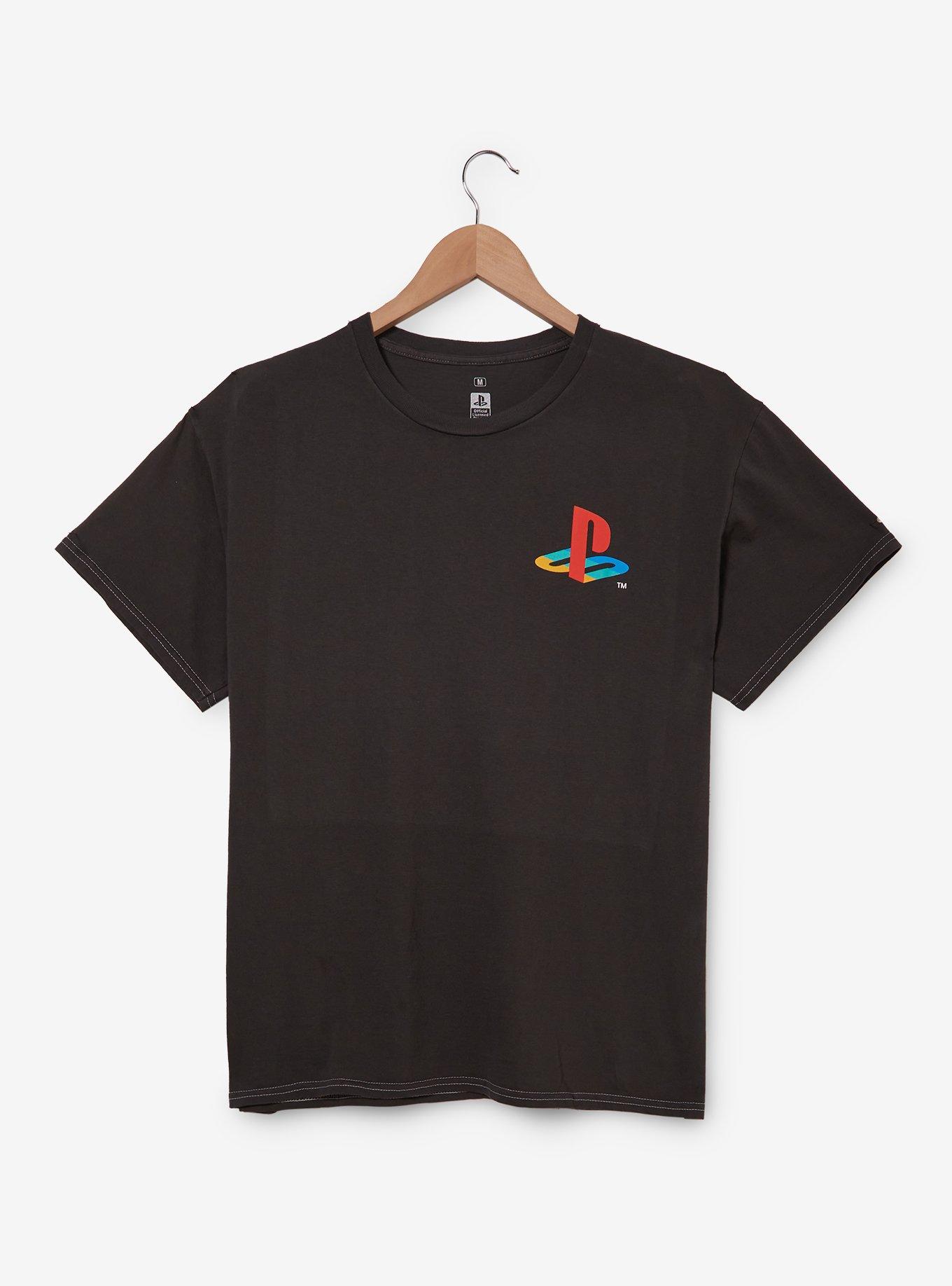 PlayStation Logo T-Shirt - BoxLunch Exclusive, CHARCOAL  BLACK, alternate