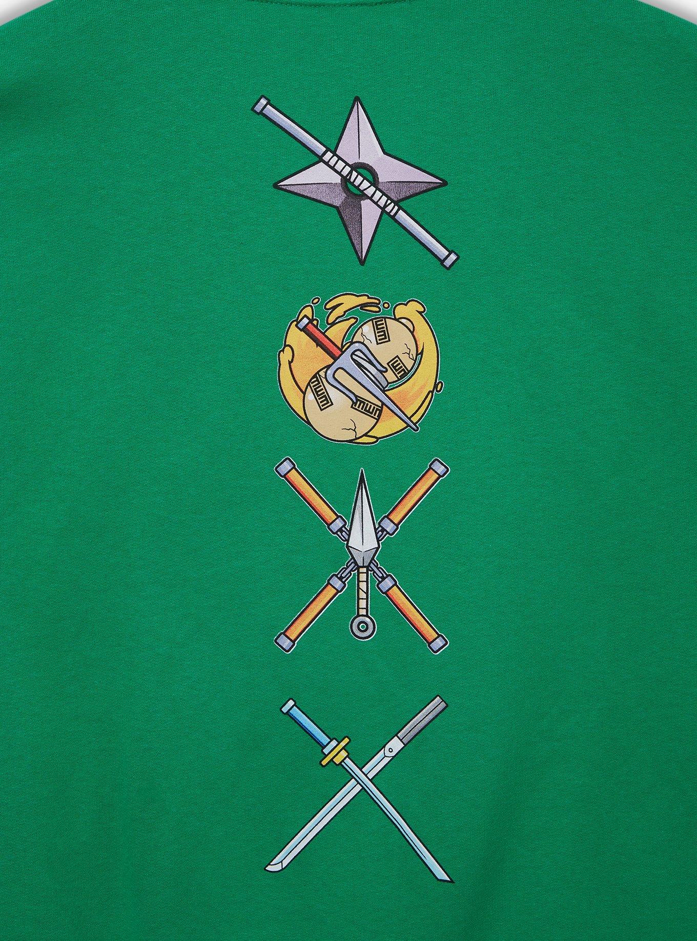 Naruto Shippuden x Teenage Mutant Ninja Turtles Group Portrait Crewneck &mdash; BoxLunch Exclusive, GREEN, alternate