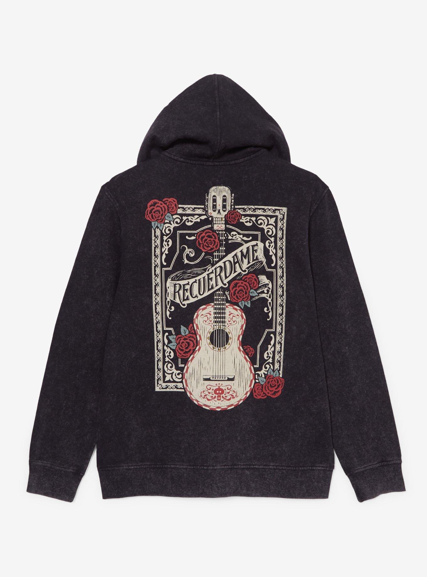 Disney Pixar Coco Floral Guitar Zipperd Hoodie - BoxLunch Exclusive, , hi-res