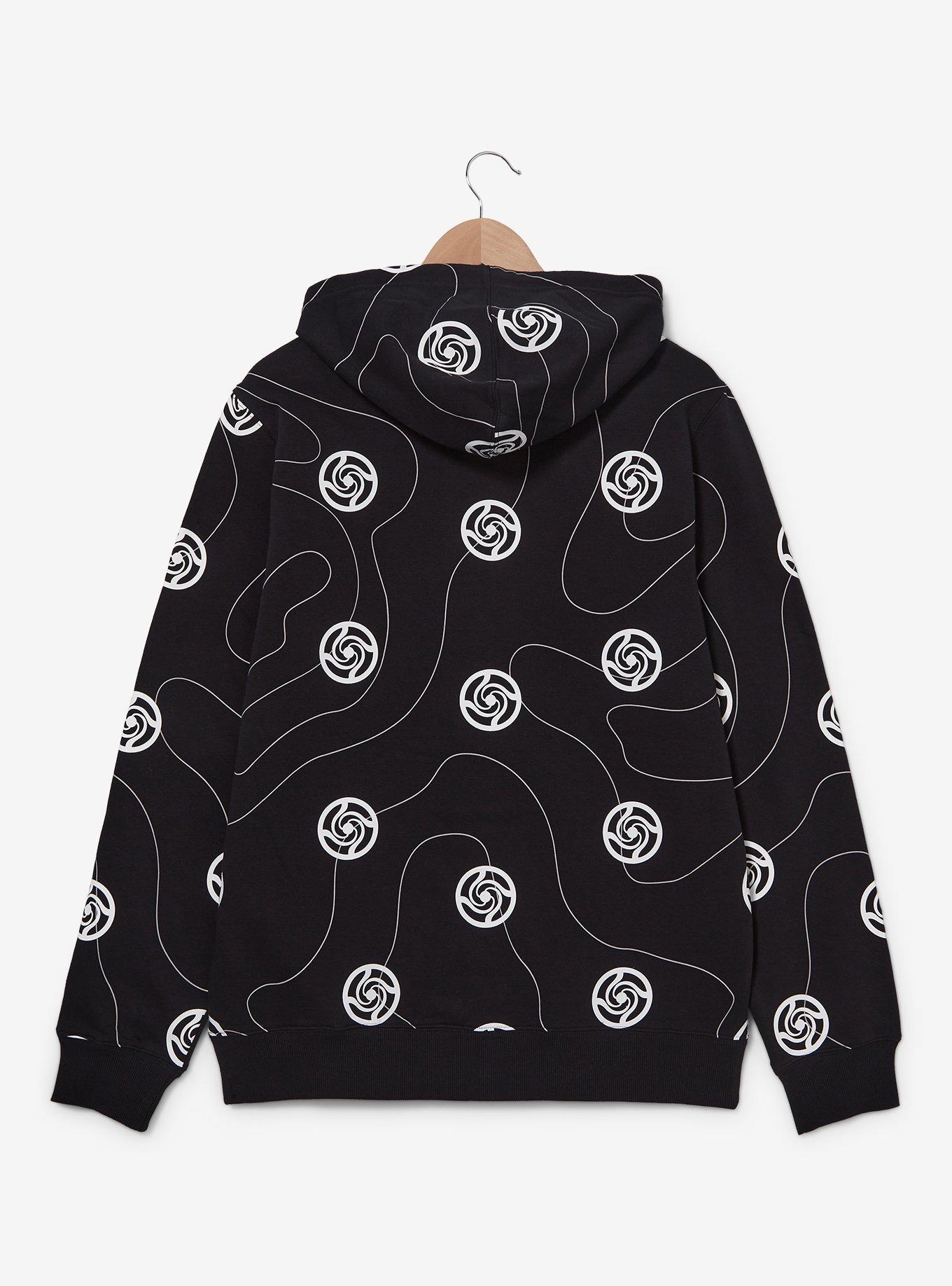 Jujutsu Kaisen Symbols Allover Print Hoodie - BoxLunch Exclusive, BLACK, alternate