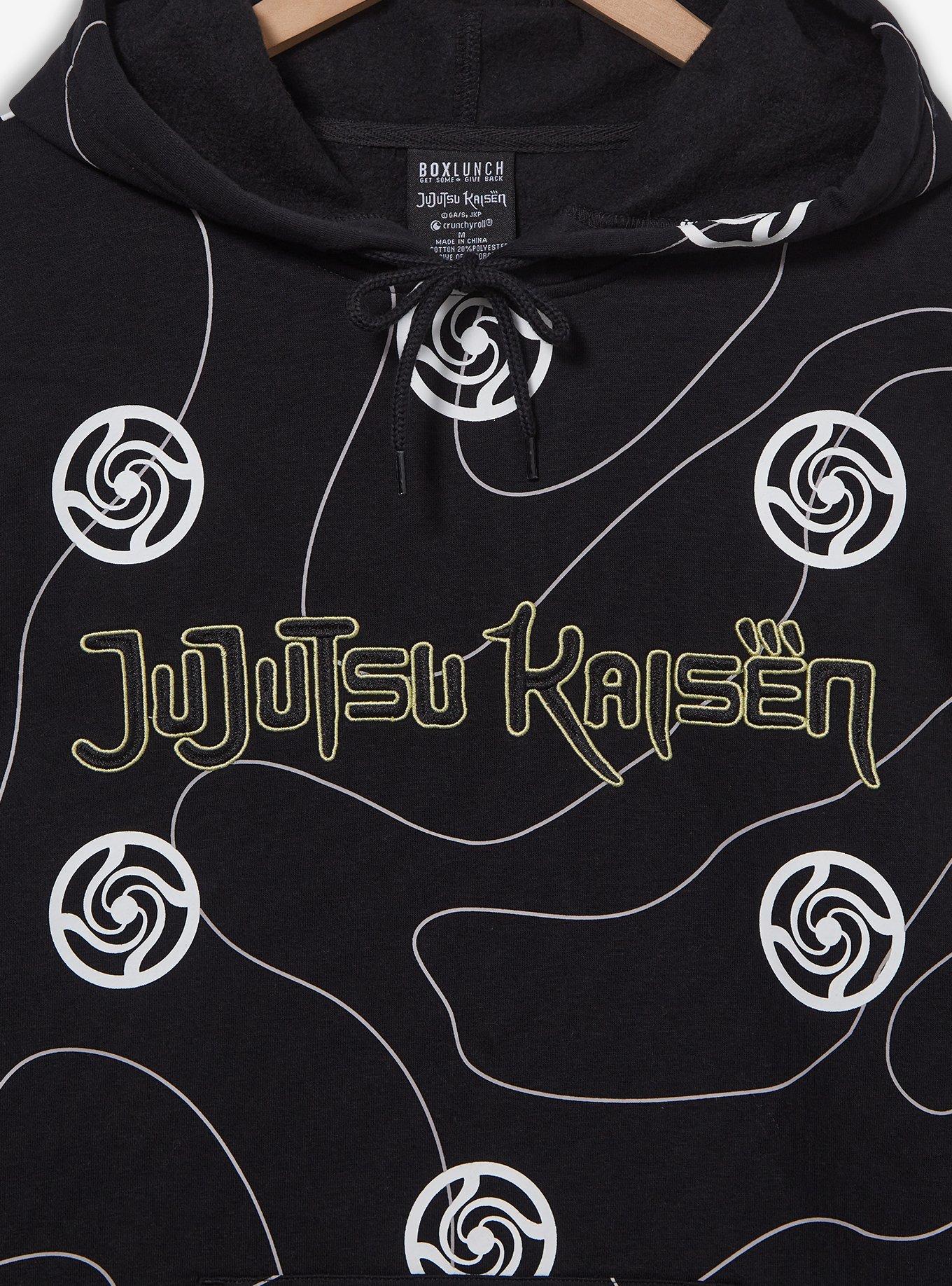 Jujutsu Kaisen Symbols Allover Print Hoodie - BoxLunch Exclusive, BLACK, alternate