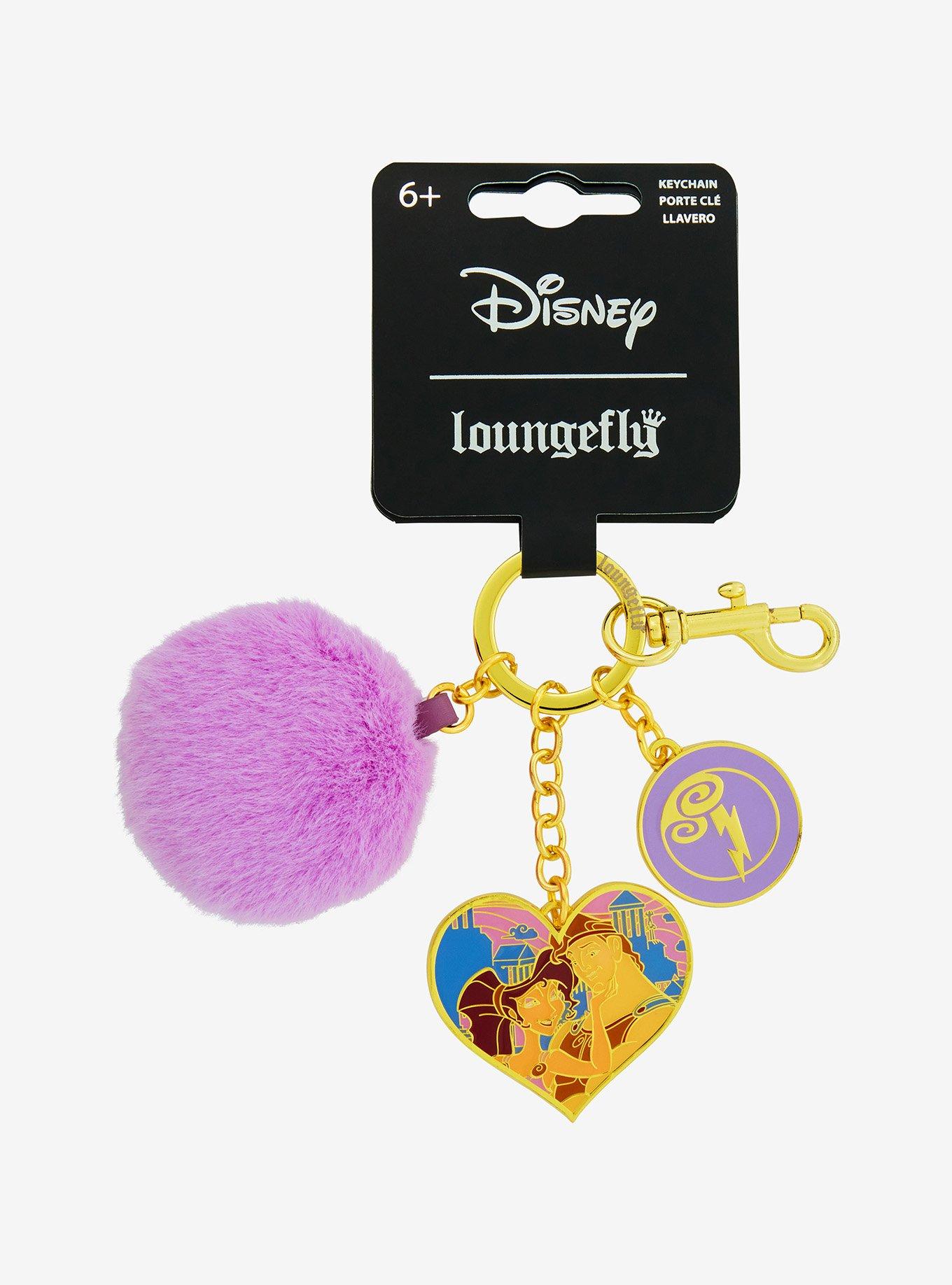 Loungefly Disney Hercules Meg & Hercules Heart Multi-Charm Keychain - BoxLunch Exclusive, , hi-res