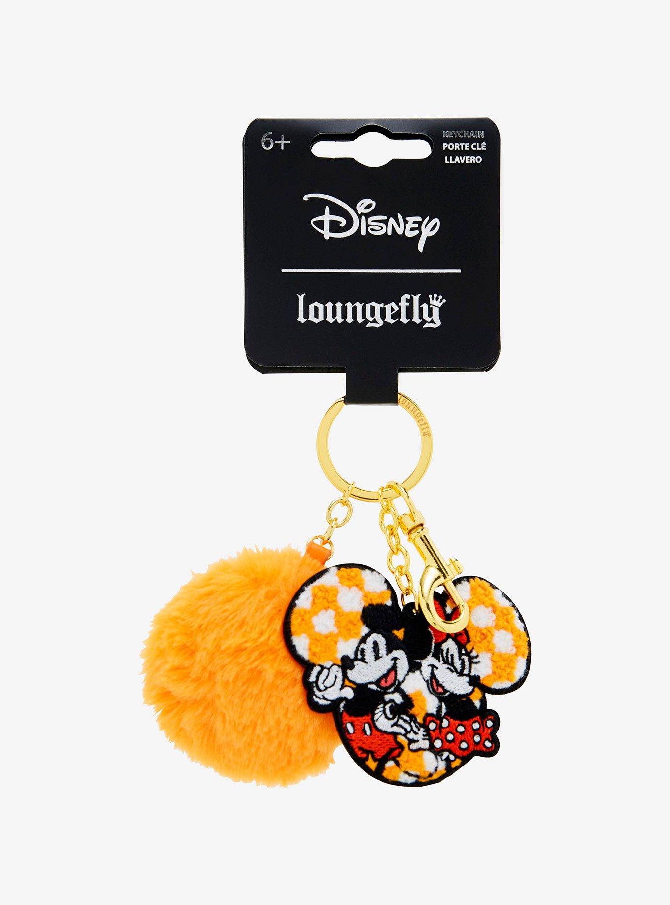 Disney Mickey & Minnie Checkered Pom Pom Keychain, , hi-res