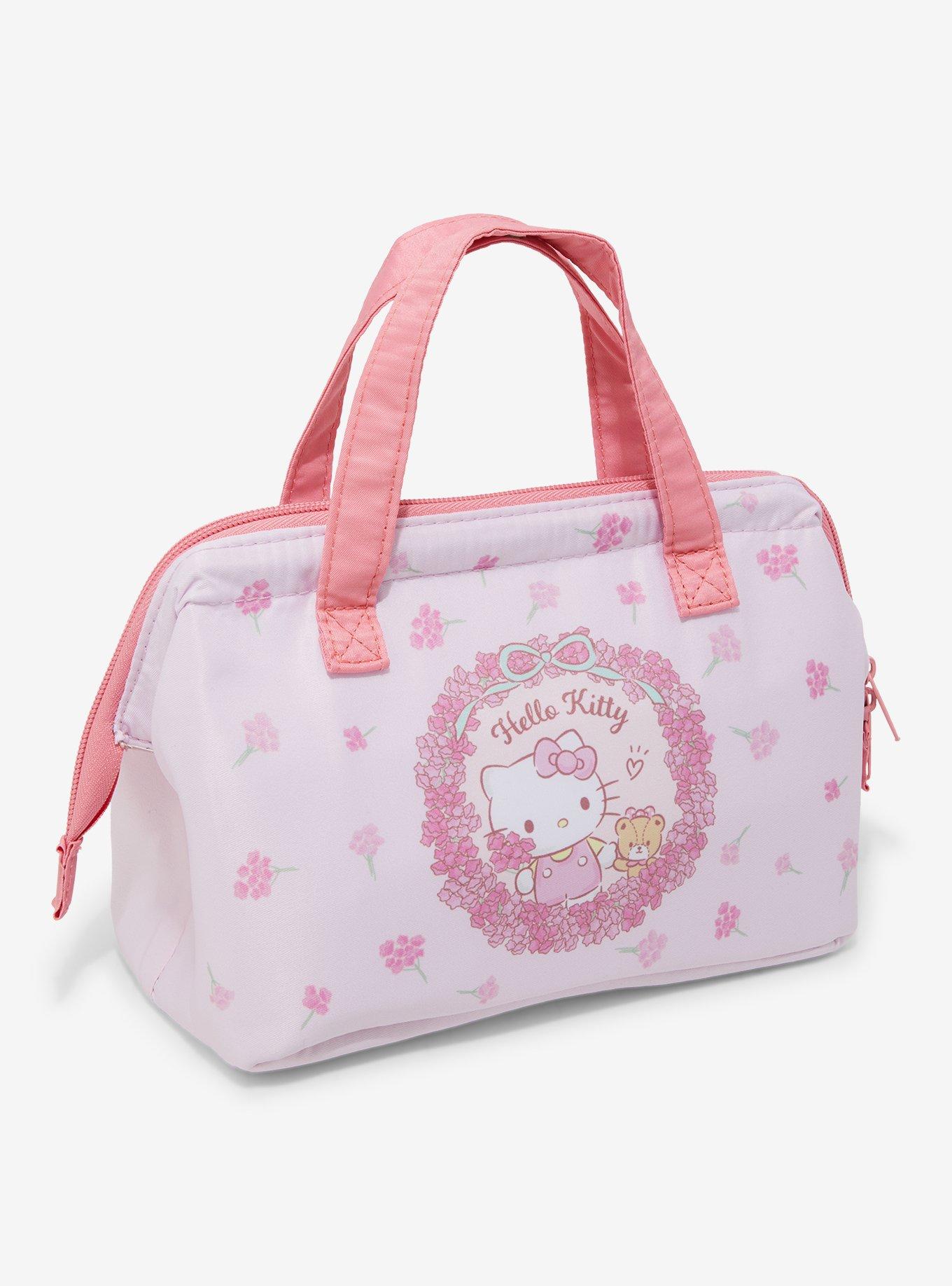 Sanrio Hello Kitty Floral Pink Insulated Lunch Bag, , alternate