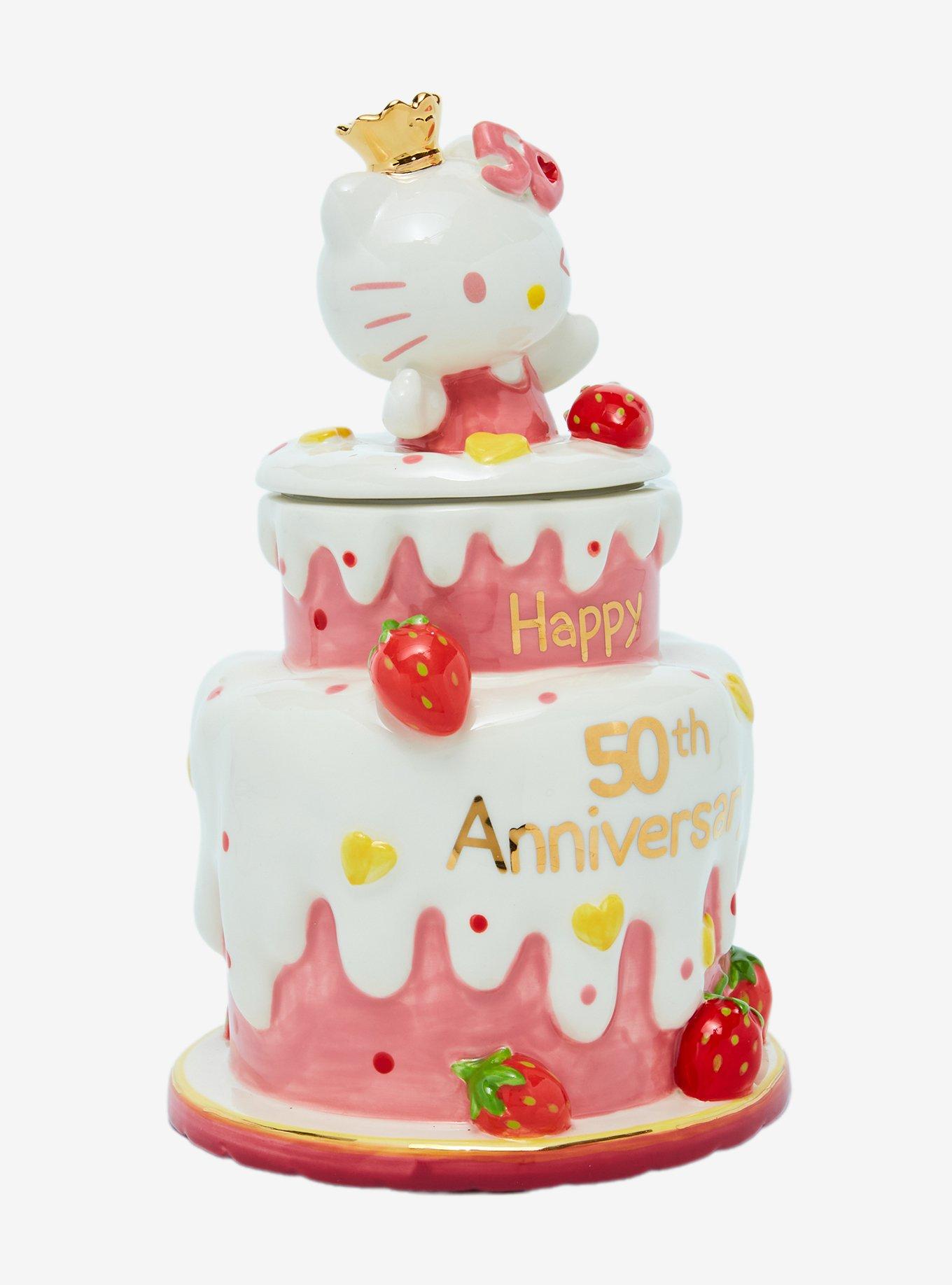 Blue Sky Hello Kitty 50th Anniversary Cake Cookie Jar, , alternate